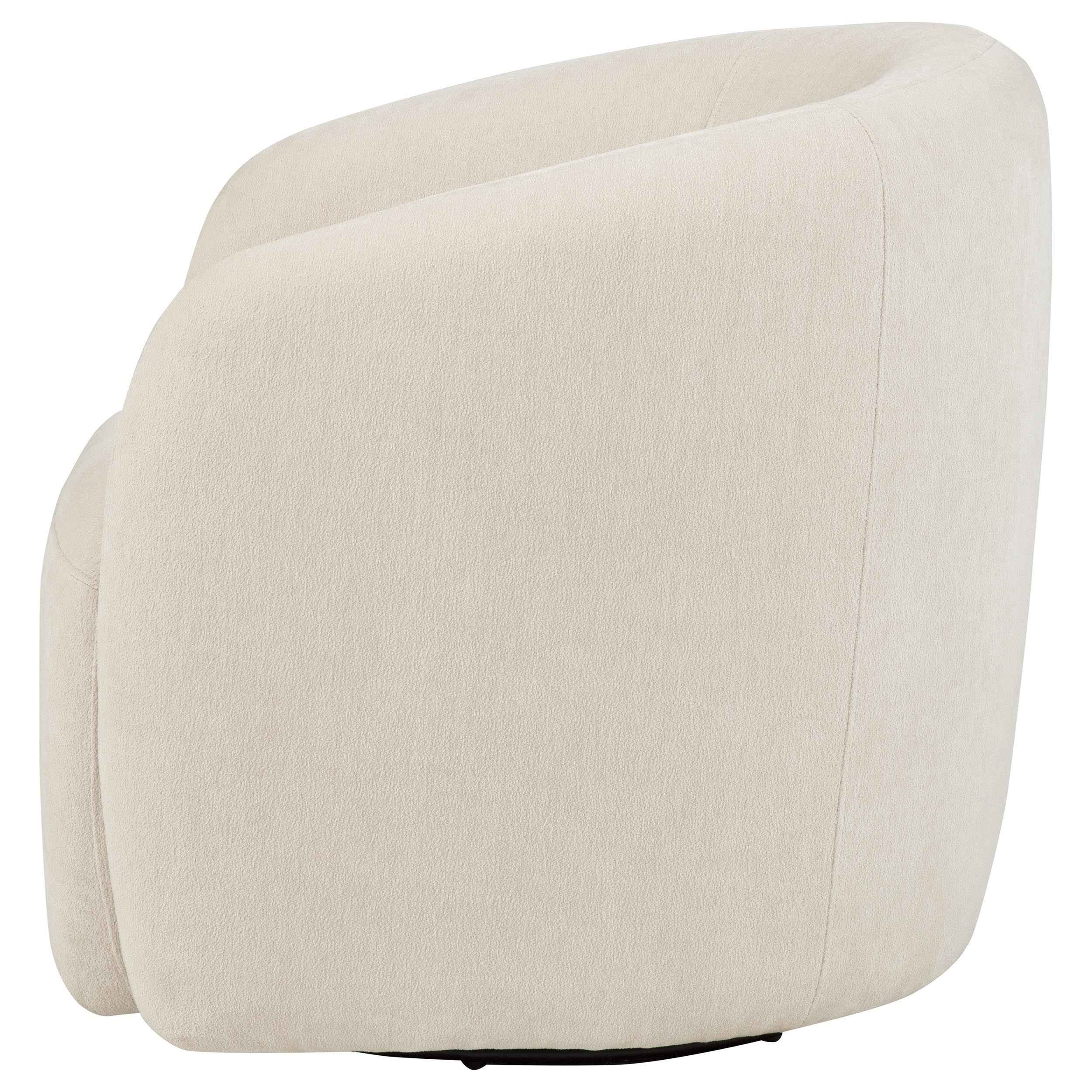 Gerley Beige Chenille Upholstered Swivel Accent Chair - Image 5