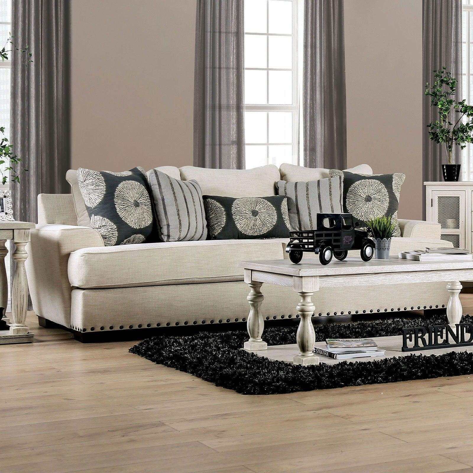 Germaine Ivory Stationary Sofa & Loveseat - Image 2
