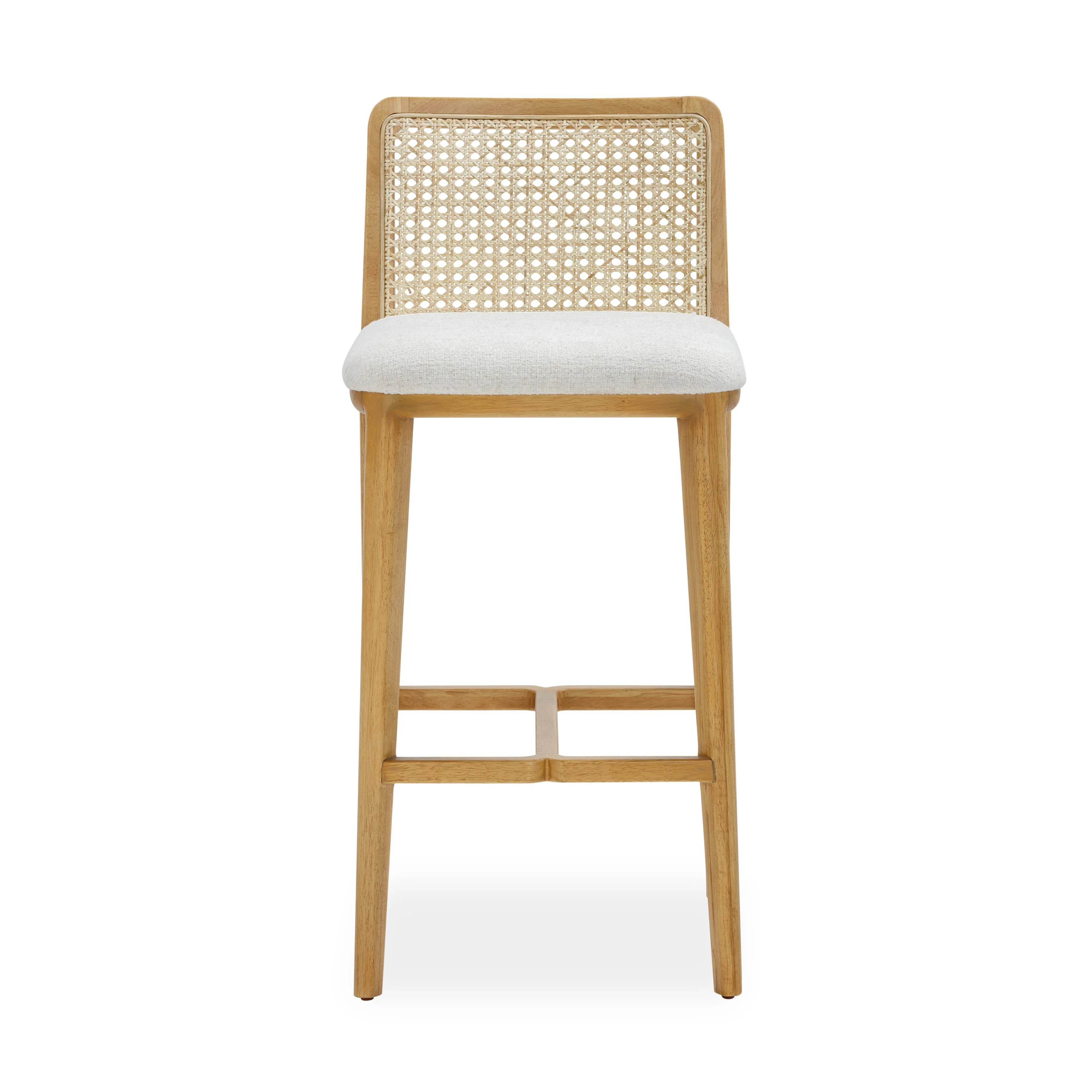 Gerri Performance Tweed and Rattan Counter Stool - Image 3