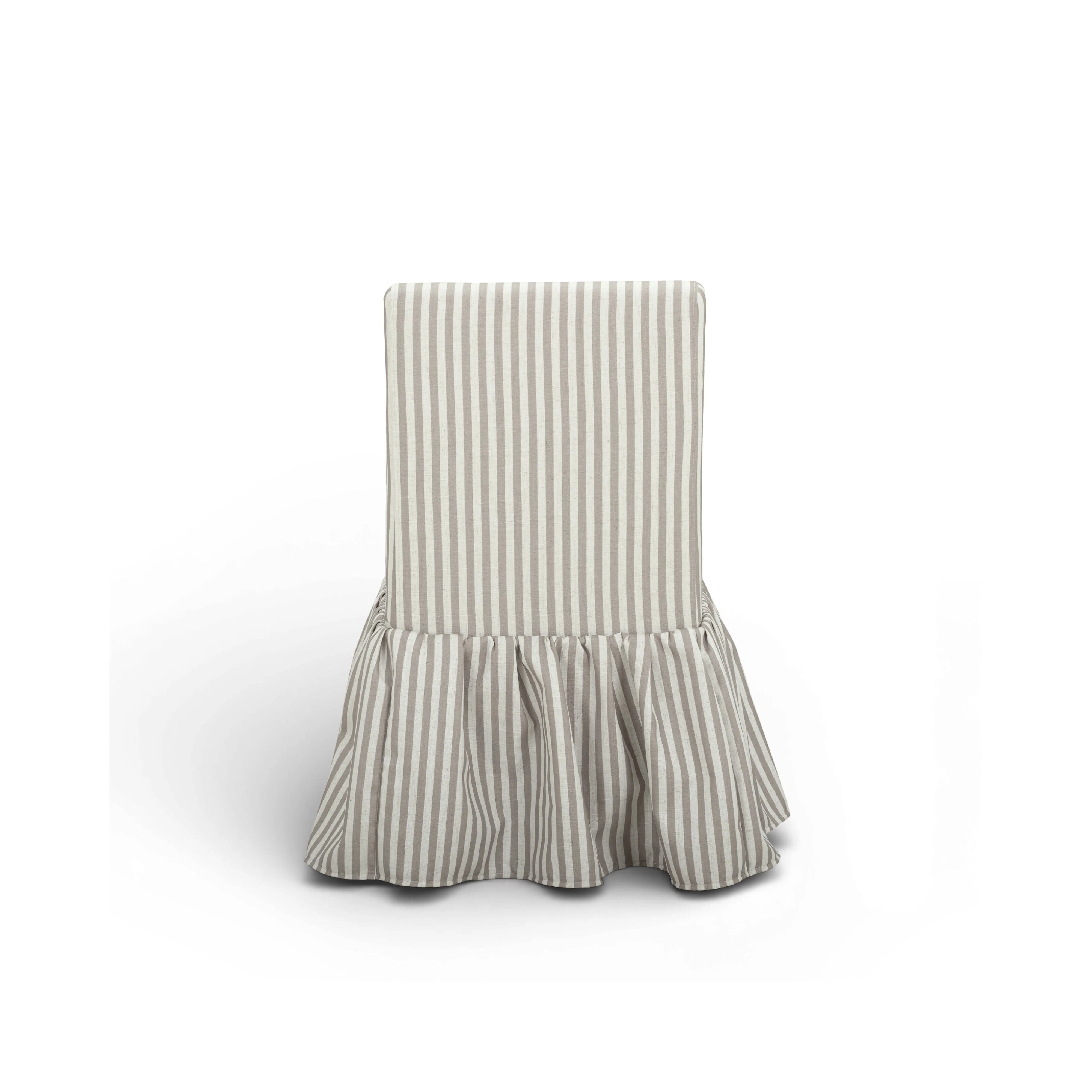 Gertrude Striped Performance Linen Skirted Dining Chair - Image 10