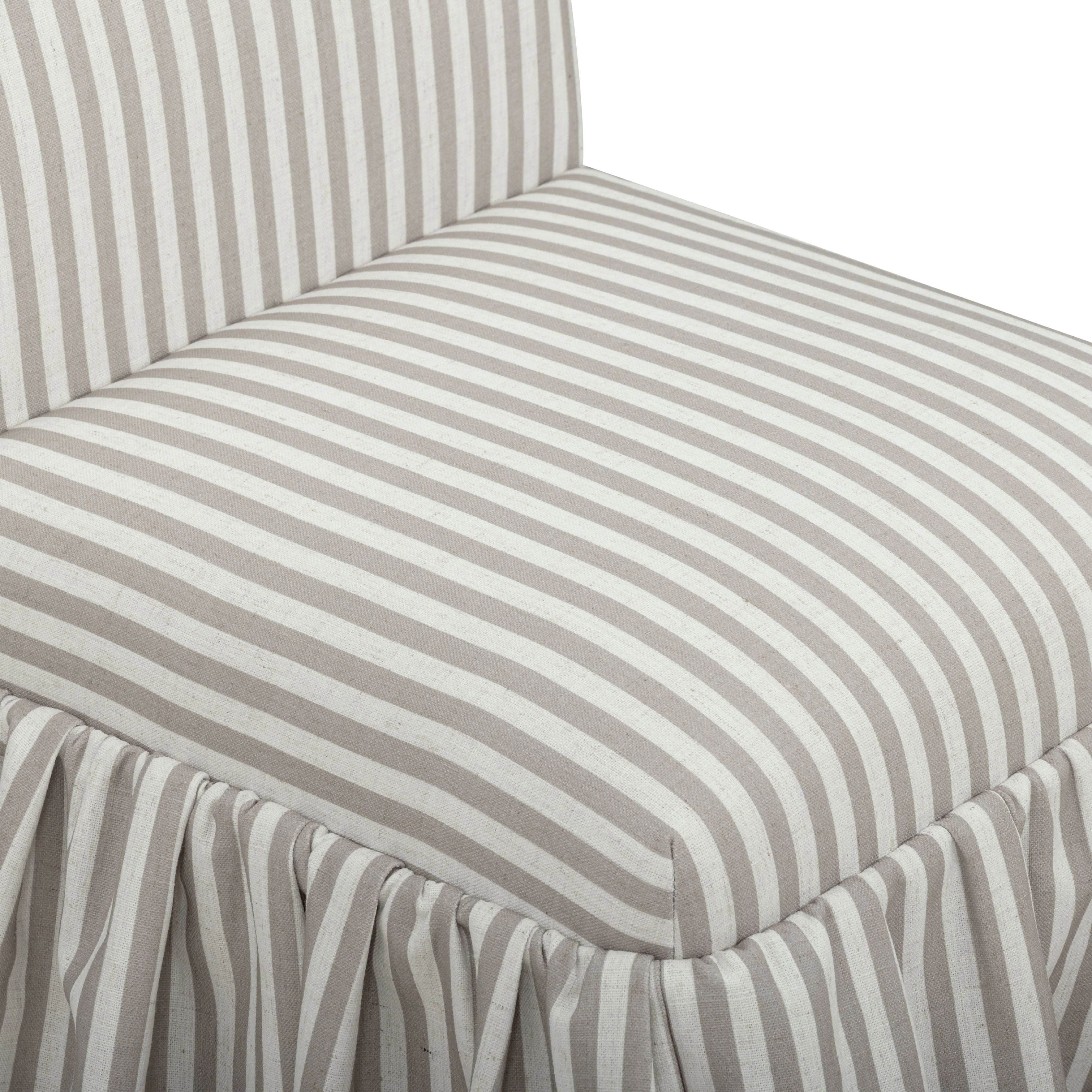 Gertrude Striped Performance Linen Skirted Dining Chair - Image 11