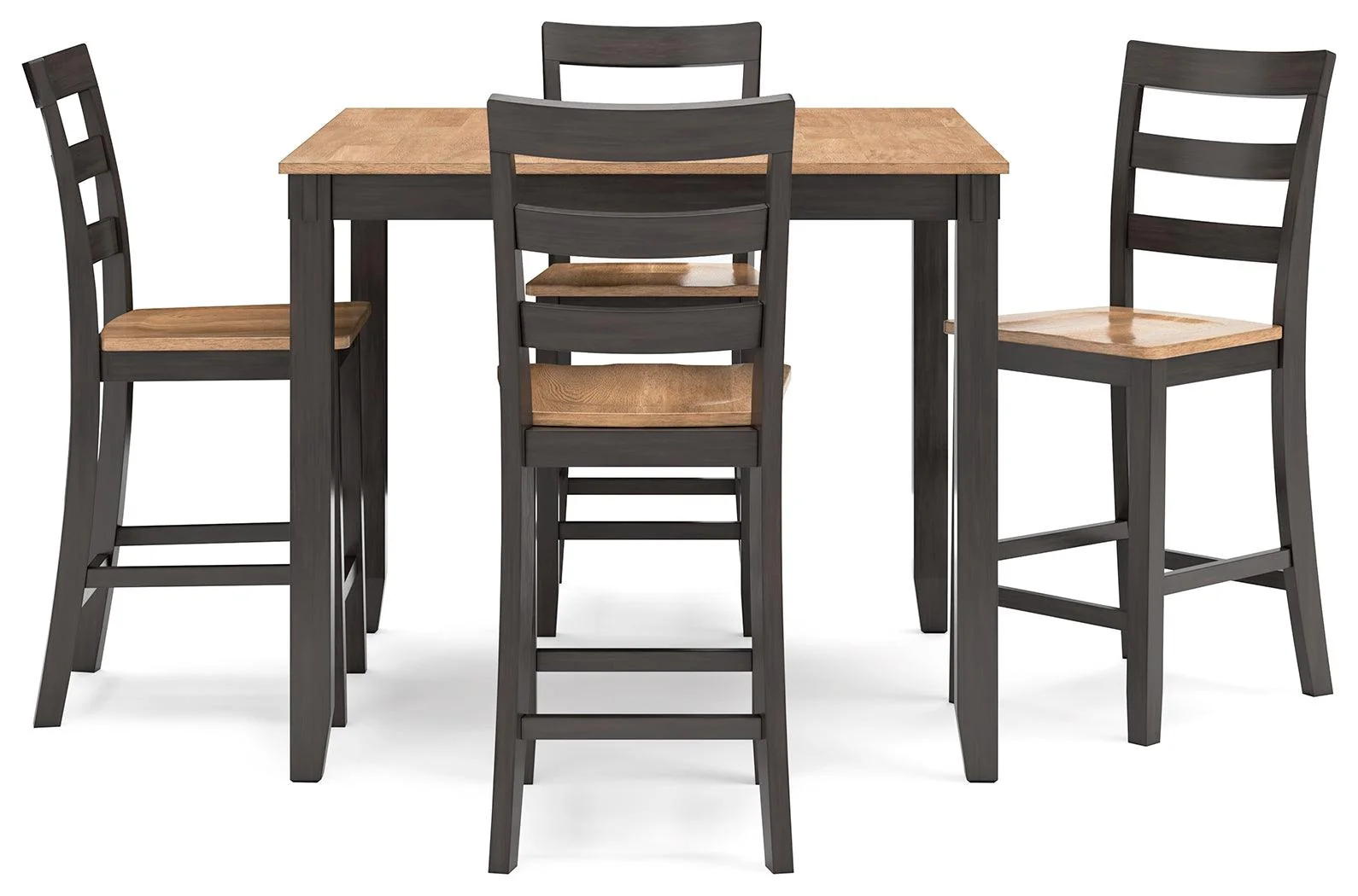 Gesthaven Natural/Brown Counter Height Dining Table and 4 Barstools - Image 2