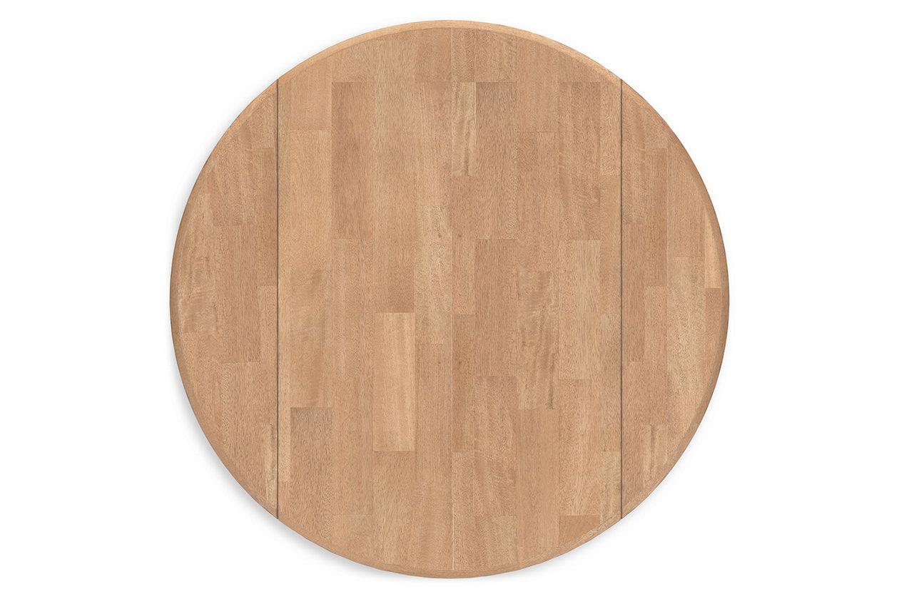 Gesthaven Natural/Brown Dining Table and 2 Chairs - Image 4