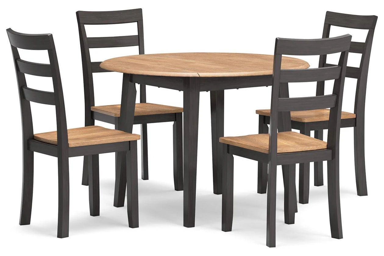 Gesthaven Natural/Brown Dining Table and 4 Chairs - Image 4