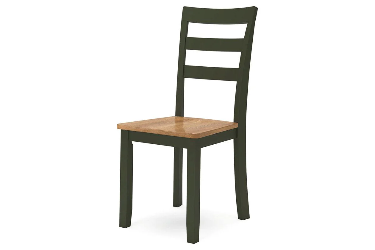 Gesthaven Natural/Green Dining Table and 2 Chairs - Image 2