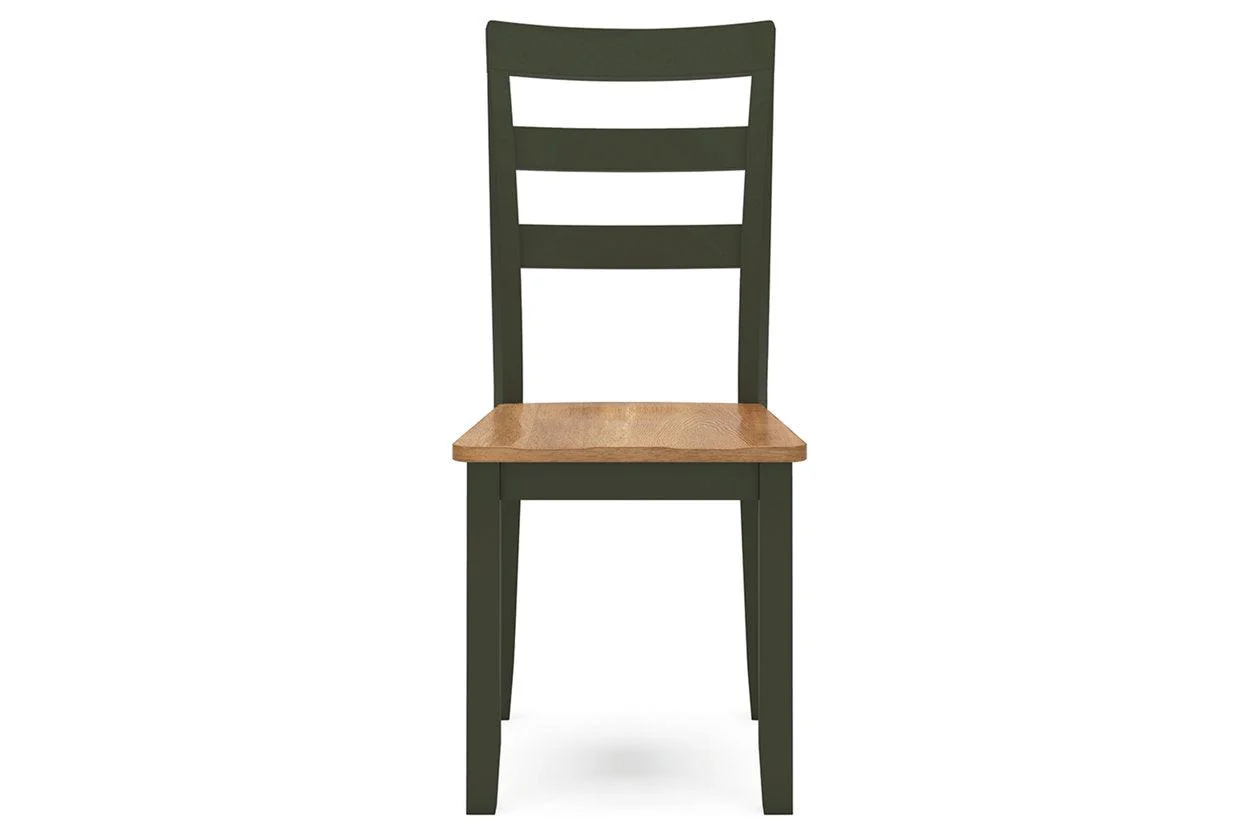 Gesthaven Natural/Green Dining Table and 2 Chairs - Image 3