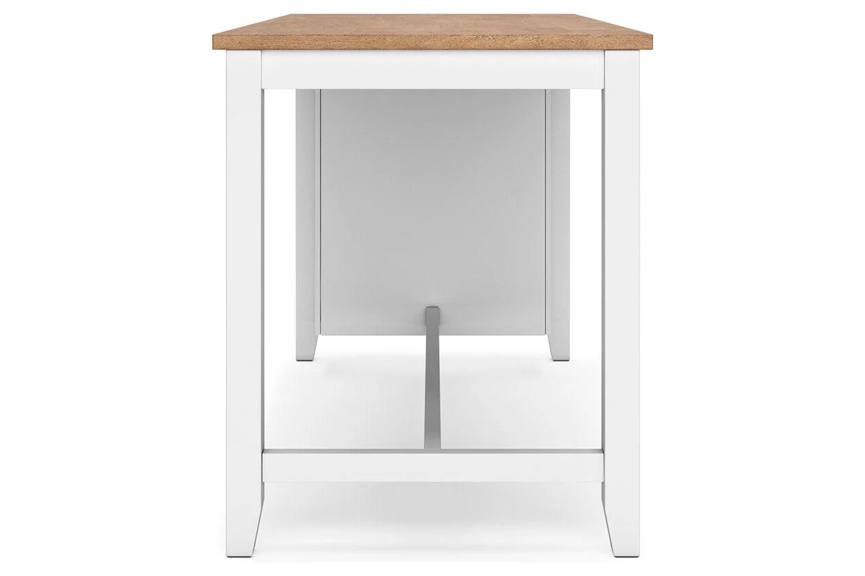 Gesthaven Natural/White Counter Height Dining Table and 2 Barstools - Image 6