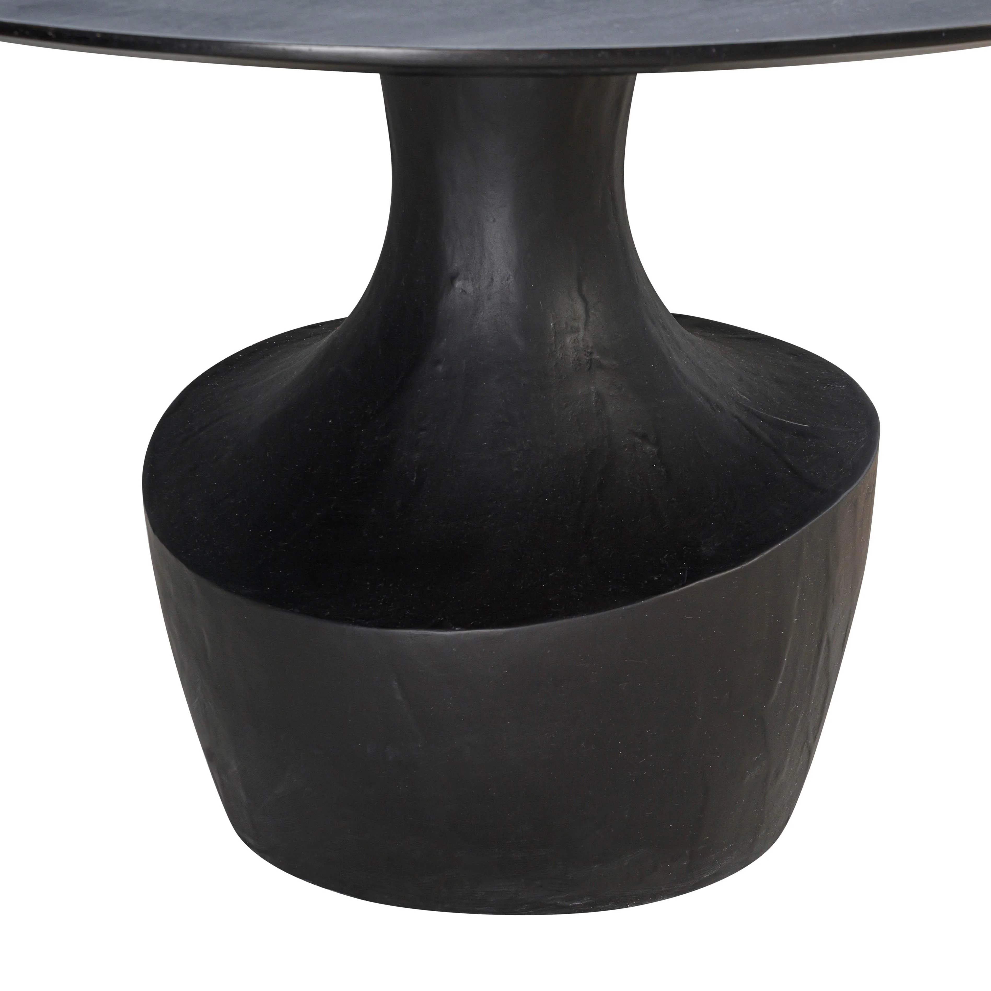 Gevra Black Acacia & Faux Plaster 54" Round Dining Table - Image 4
