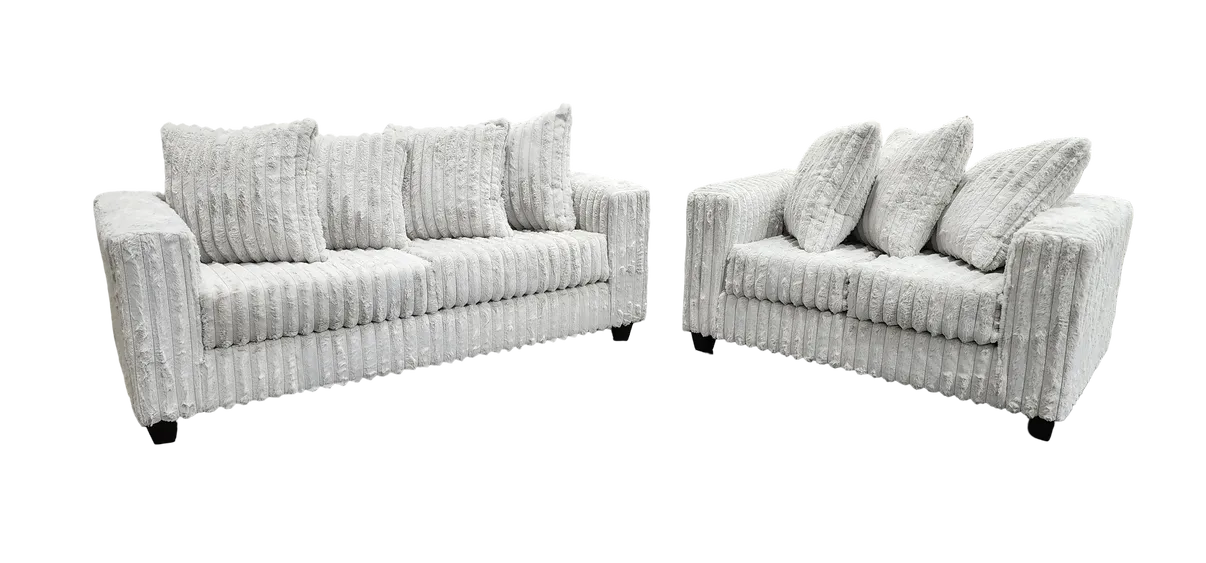 Gia Silver Sofa & Loveseat - Image 2