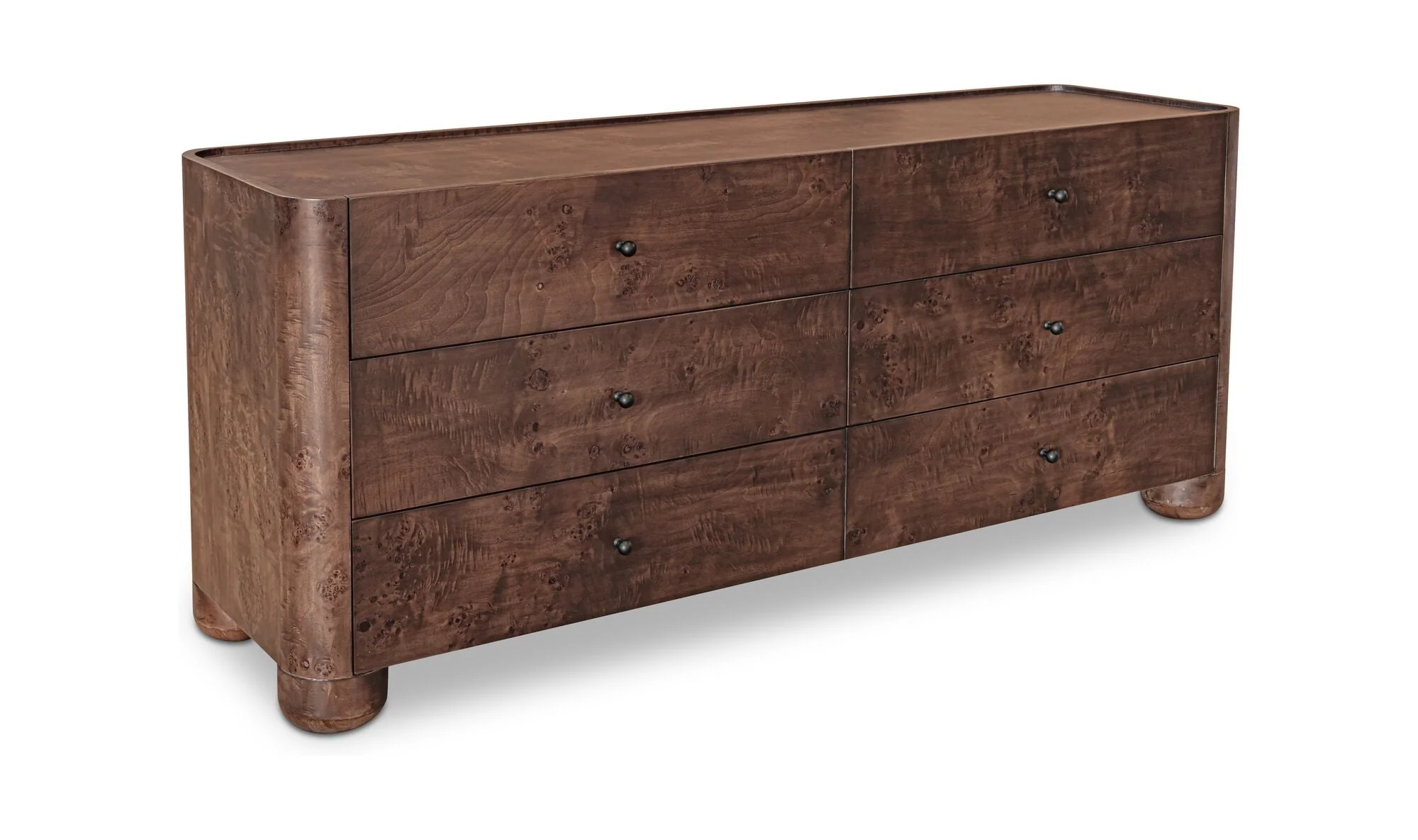 Gibson 6 Drawer Dresser Dark Brown - Image 3
