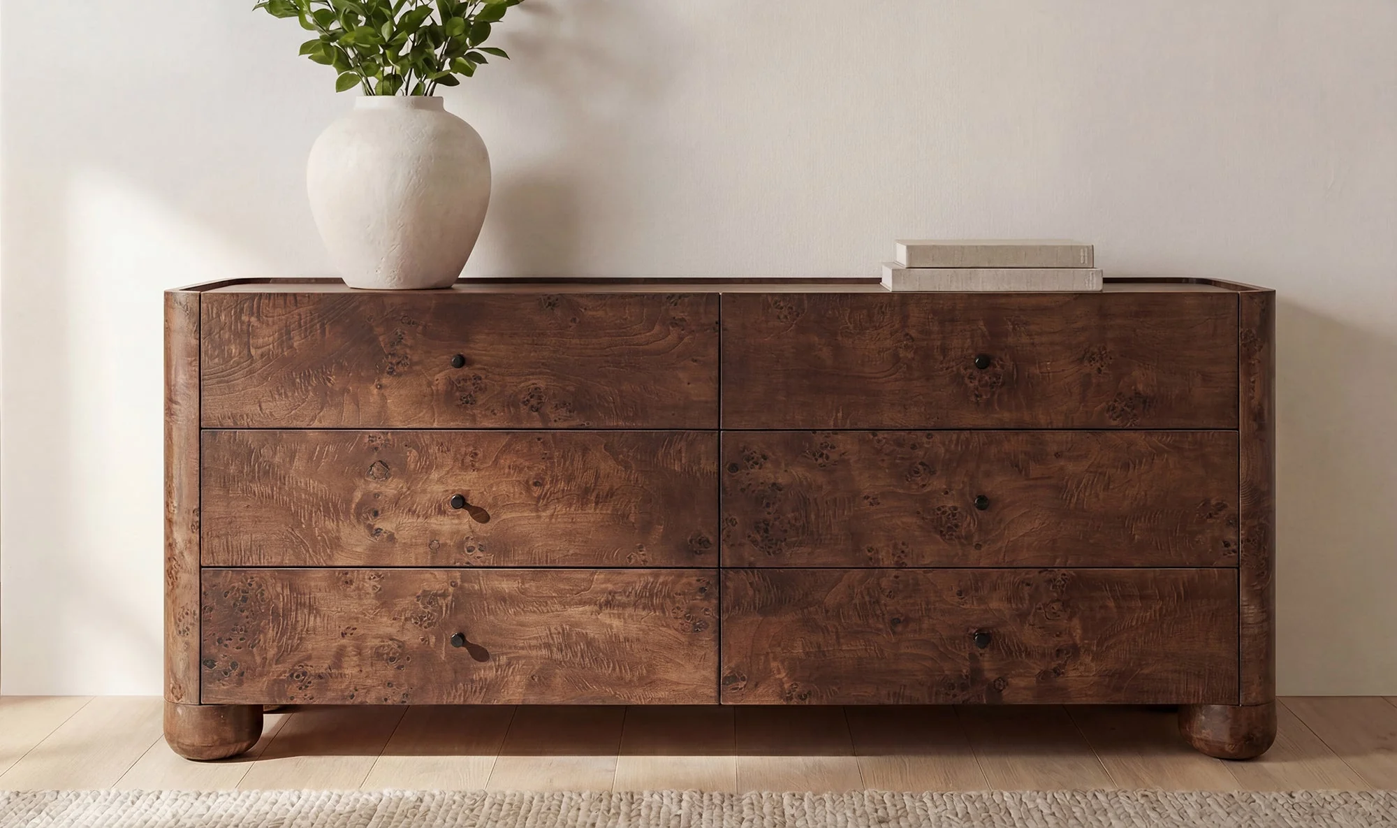 Gibson 6 Drawer Dresser Dark Brown - Image 5
