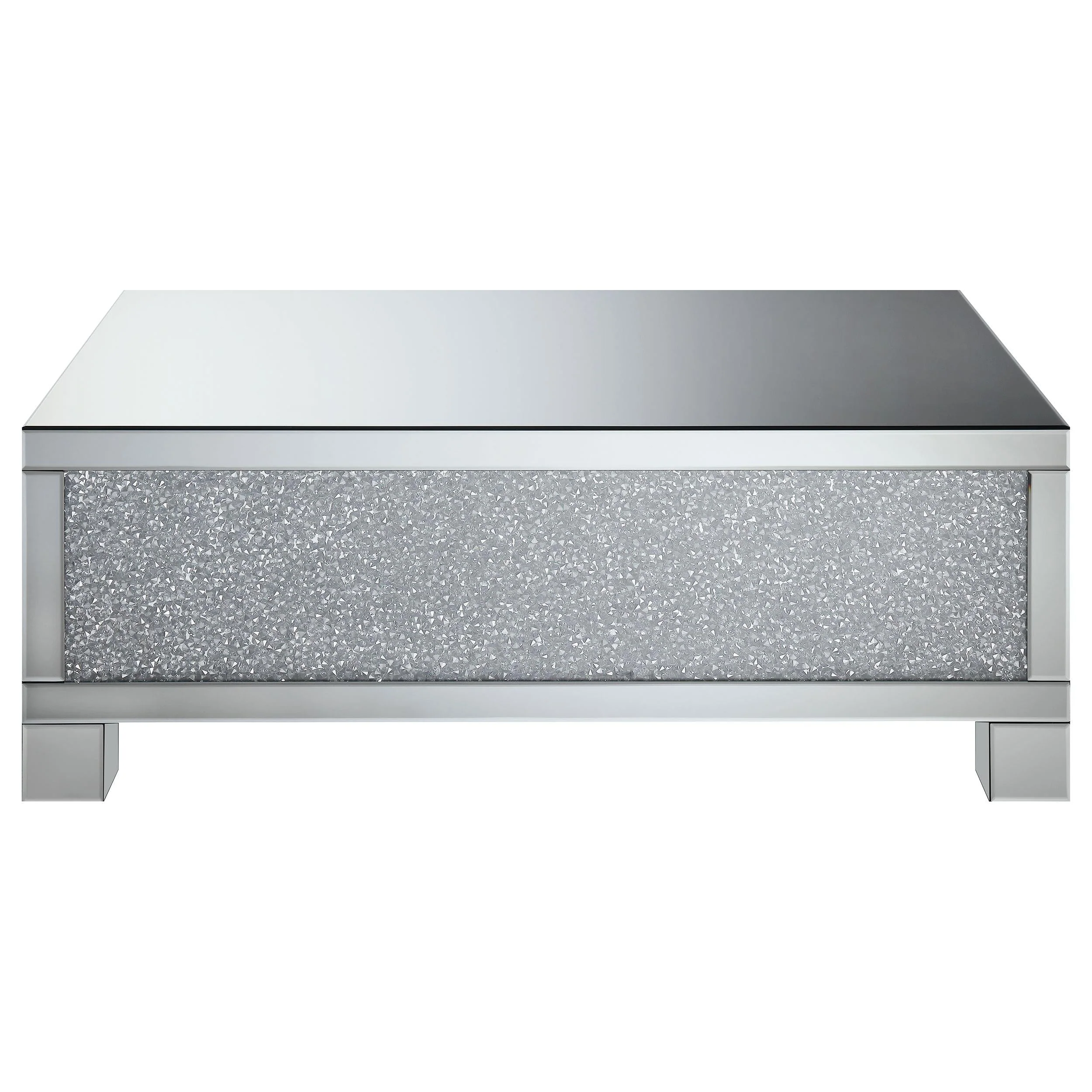 Gillian Silver 3-Piece Mirrored Coffee and End Table Set - Image 4