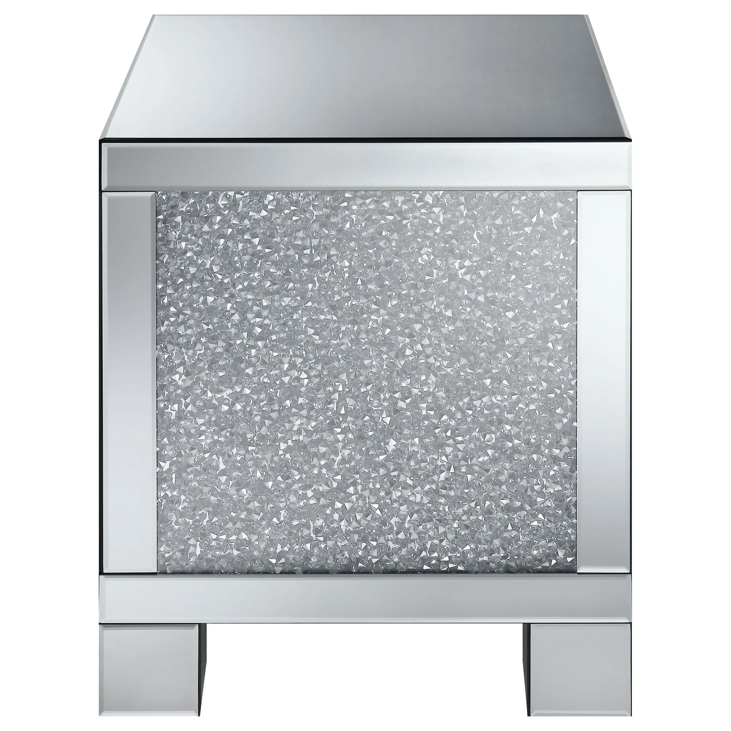 Gillian Silver 3-Piece Mirrored Coffee and End Table Set - Image 6
