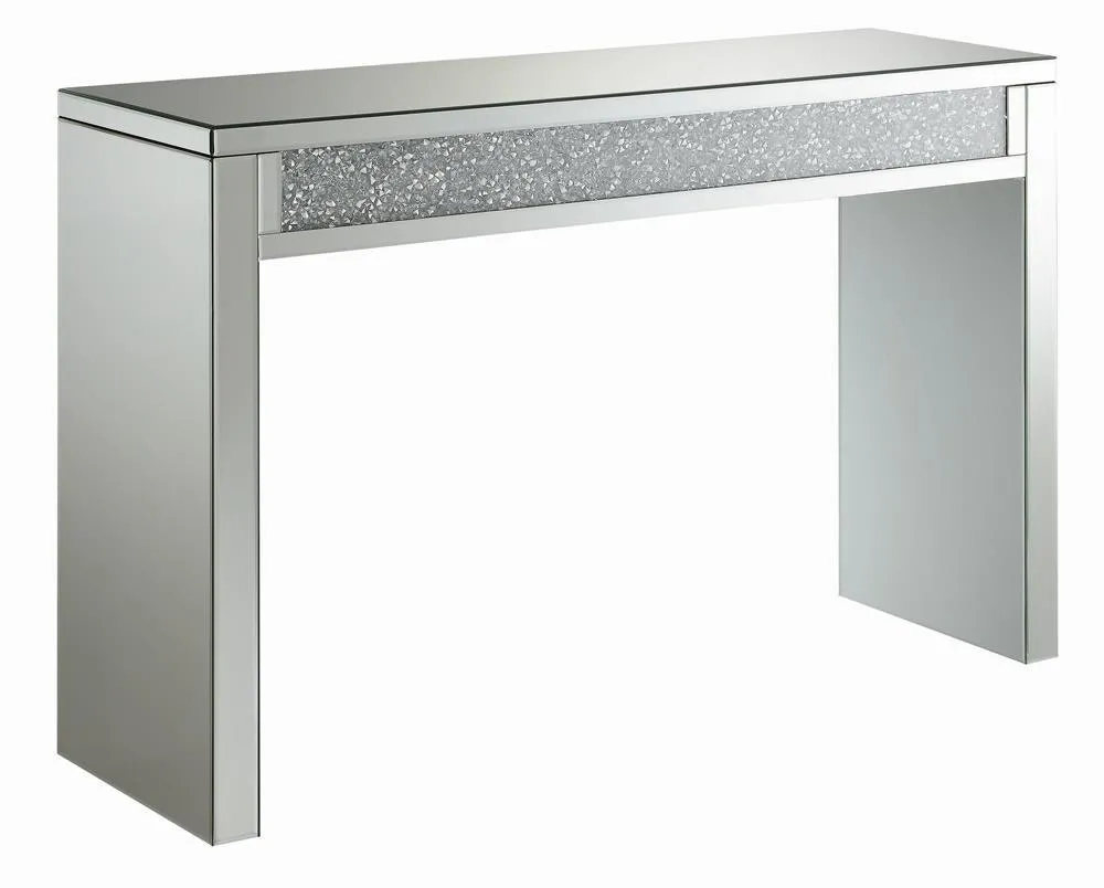 Gillian Silver/Clear Rectangular Sofa Table Mirror - Image 3