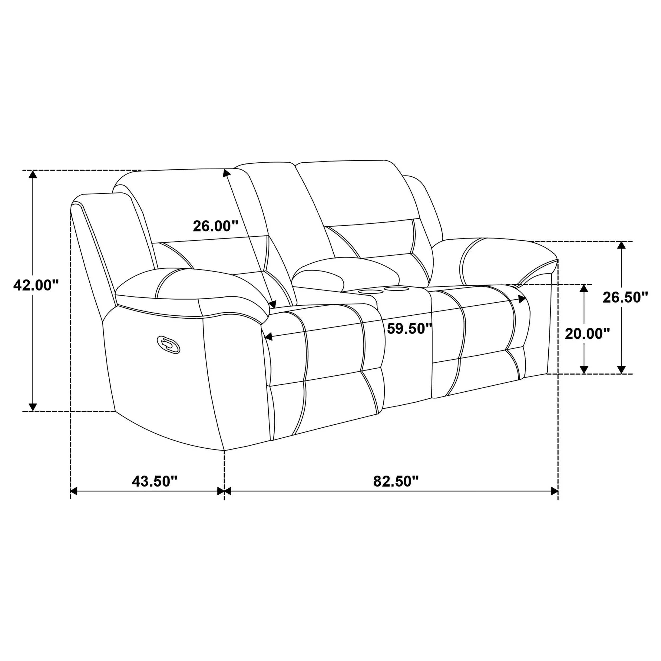 Gilson Gray Chenille Reclining Loveseat - Image 14