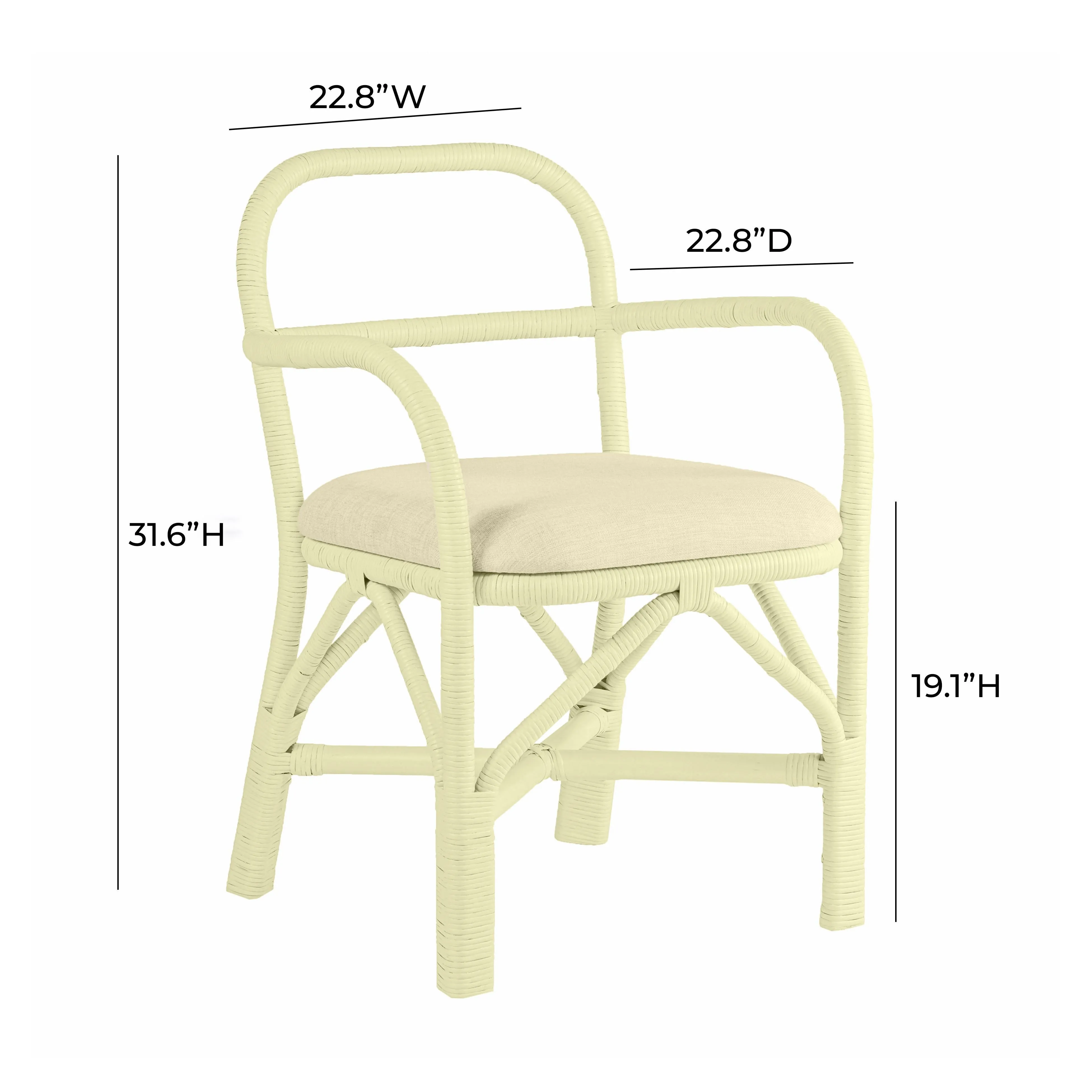 Ginny Rattan Dining Chair - Image 22