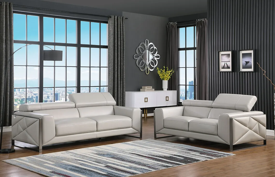 Giorgio Light Grey Living Room Set - Image 2