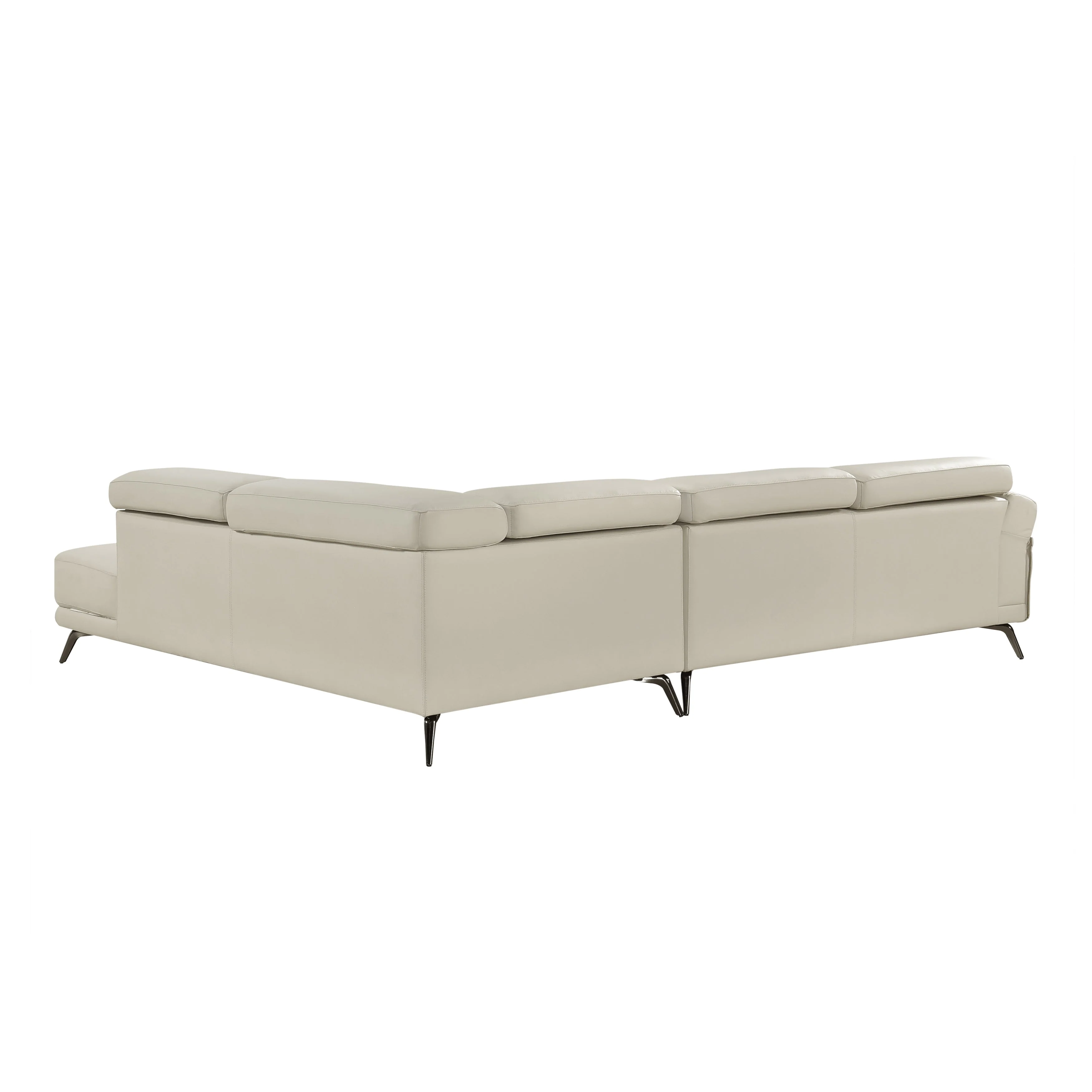 Giselle Beige Leather 2-Piece Sectional with Right Chaise - Image 19