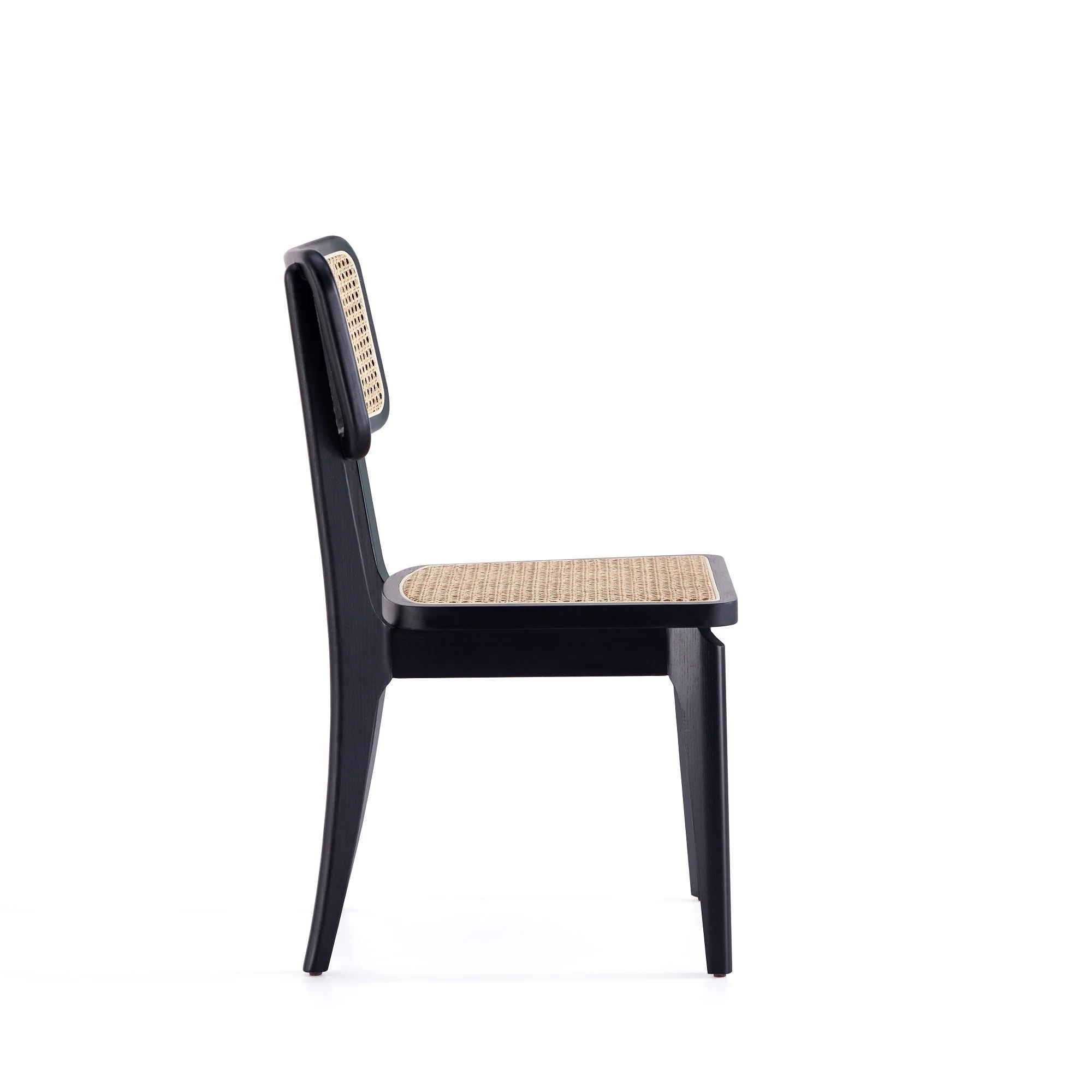 Giverny Dining Chair in Black and Natural Cane (set of 4) - Image 5