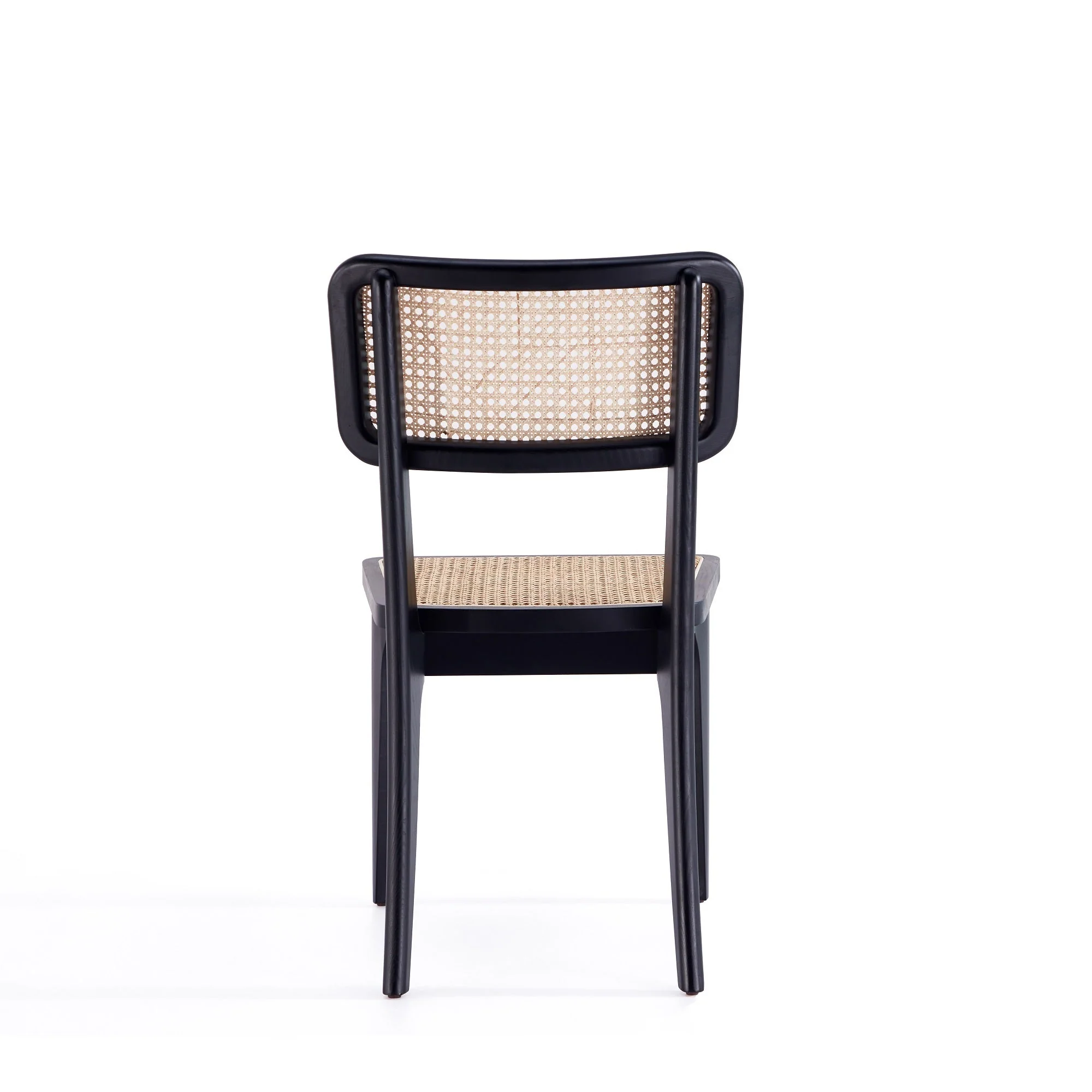Giverny Dining Chair in Black and Natural Cane (set of 4) - Image 7