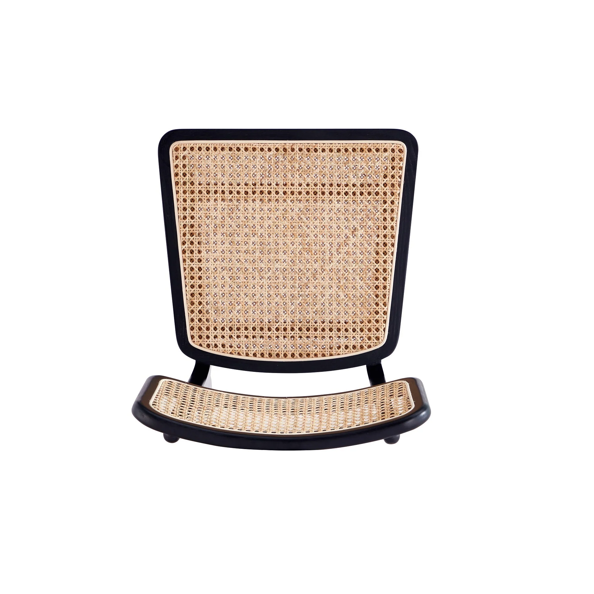 Giverny Dining Chair in Black and Natural Cane (set of 4) - Image 9