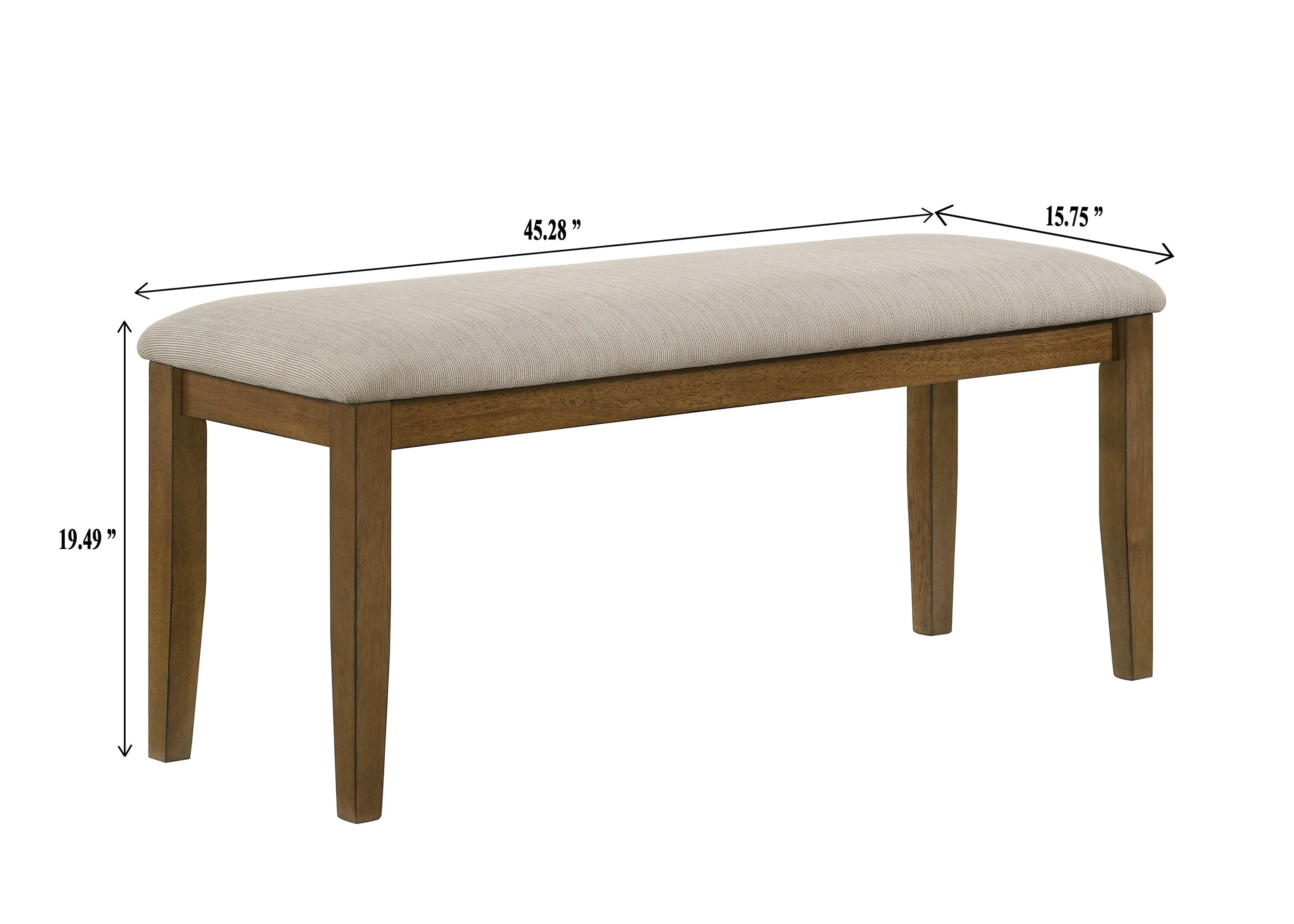 Glendale Beige/Brown Dining Bench - Image 3