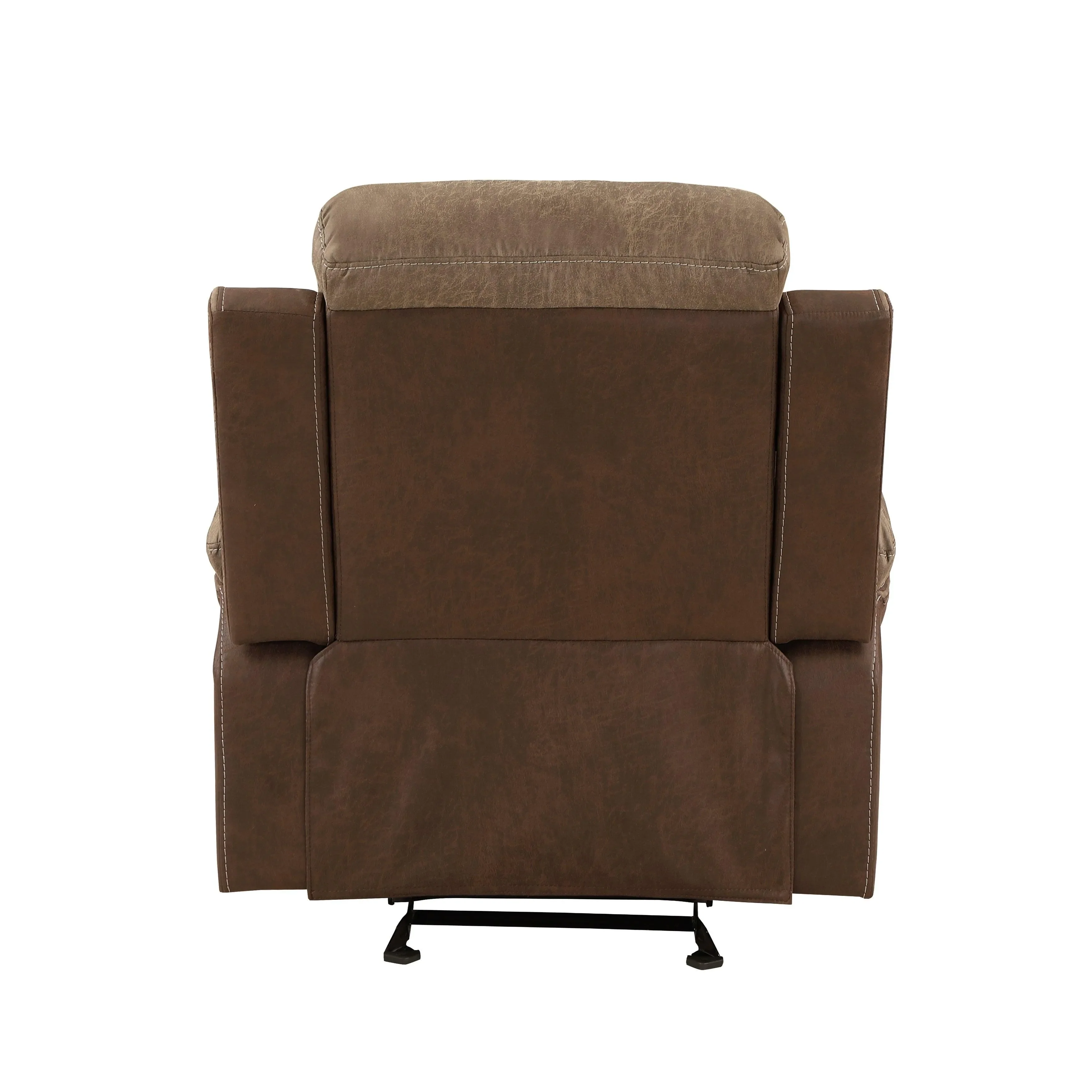 Glendale Brown Microfiber Glider Reclining Chair - Image 4
