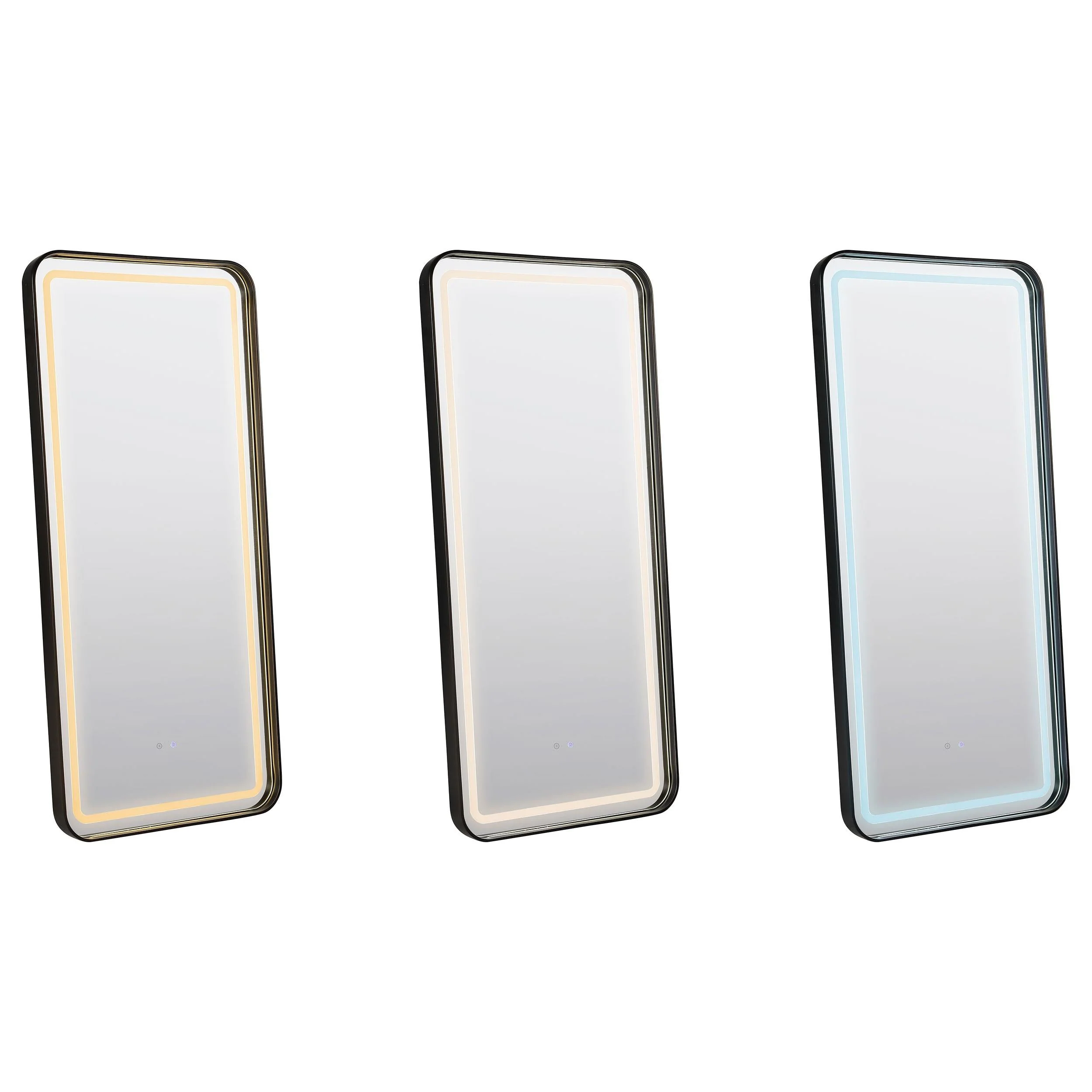 Glendora Black LED Standing Mirror with Bluetooth Speaker - Image 10