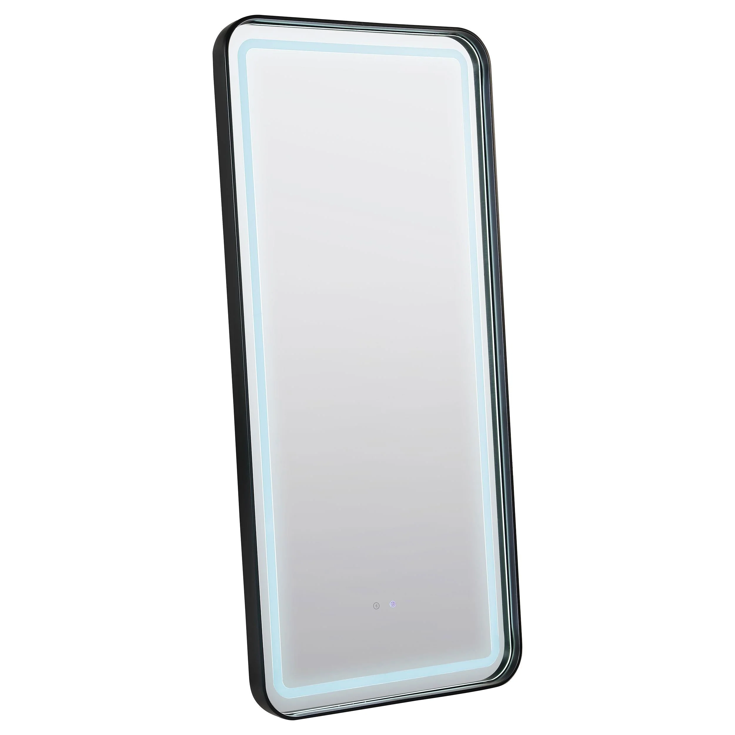 Glendora Black LED Standing Mirror with Bluetooth Speaker - Image 6