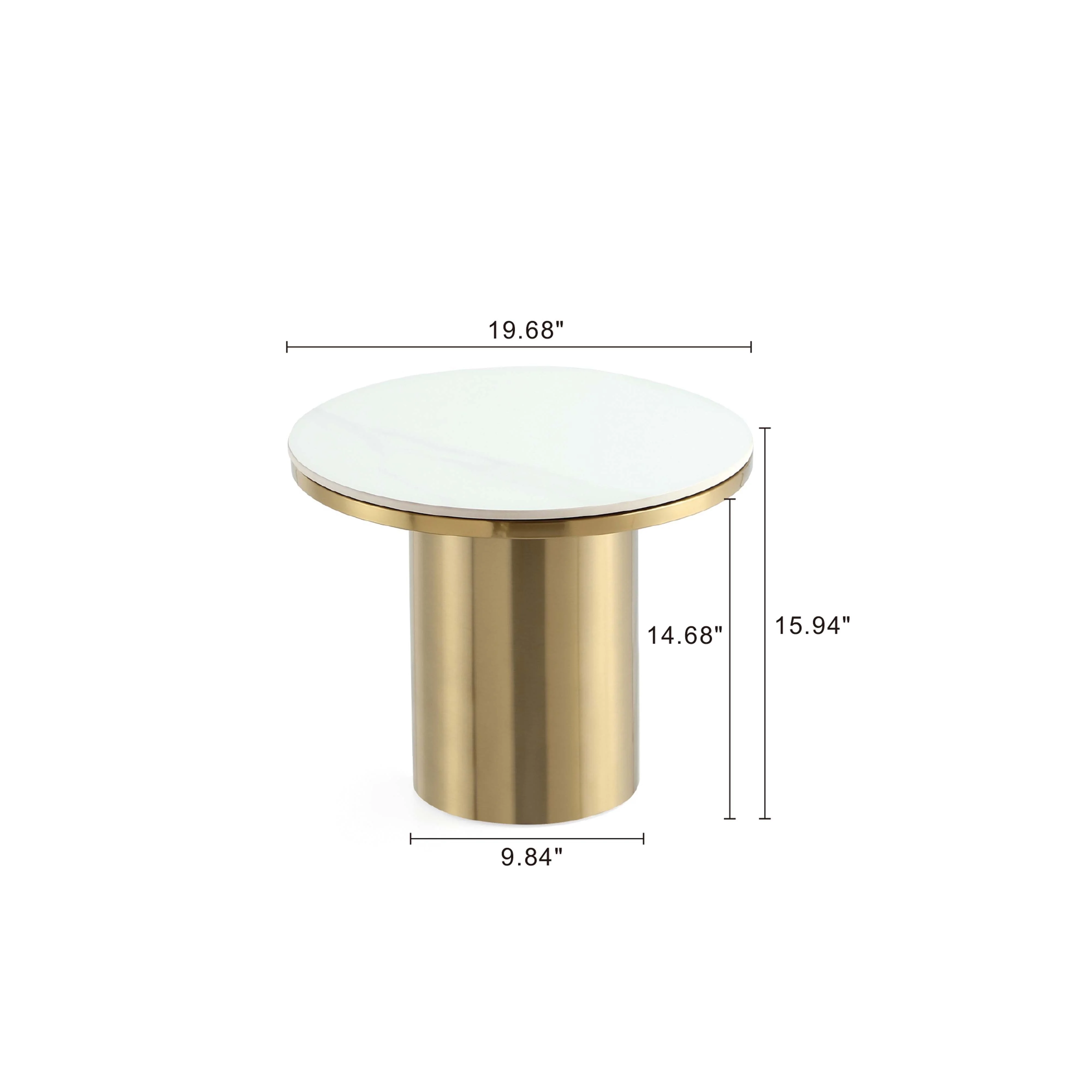 Glenn Coffee Table and End Table in Gold (set of 2) - Image 5