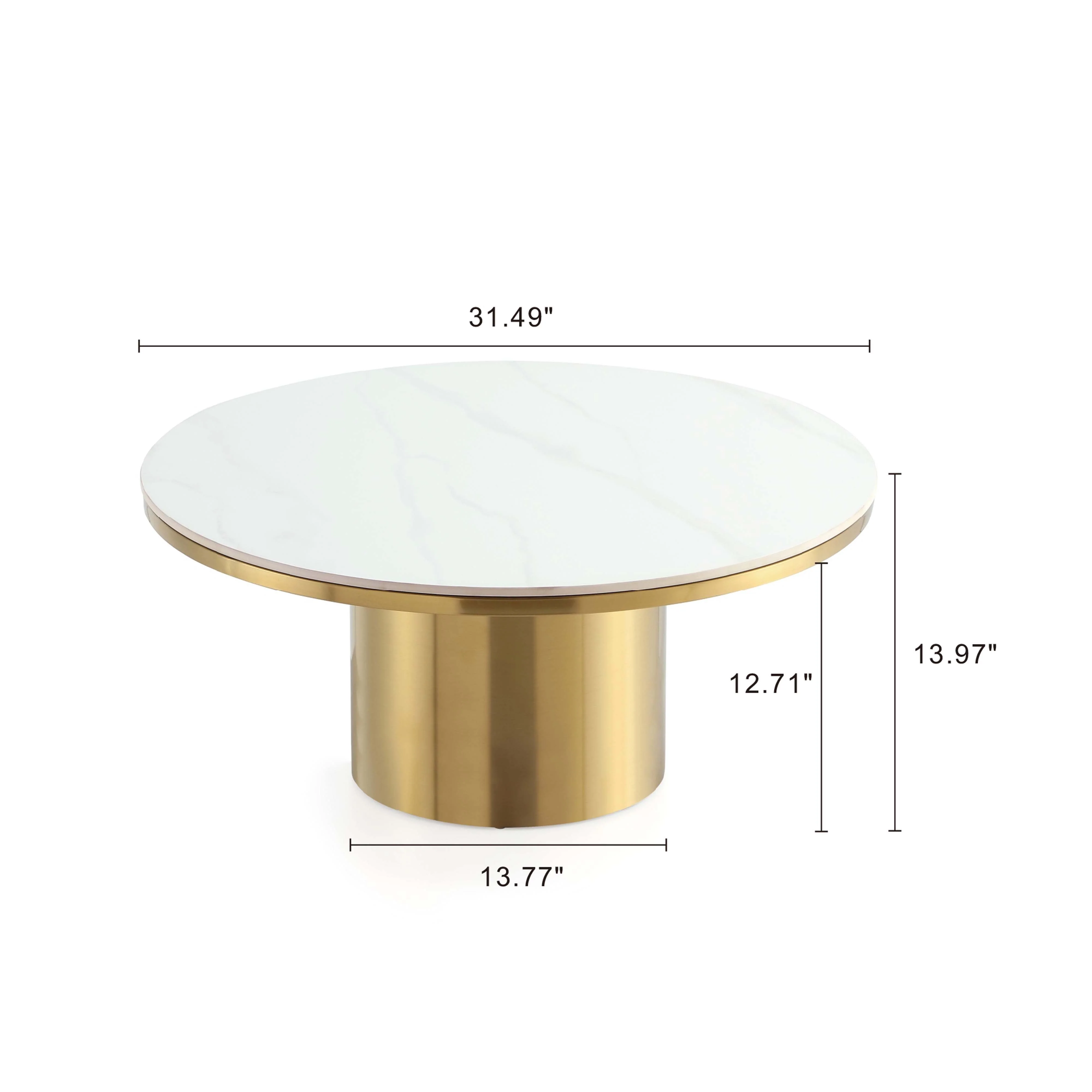Glenn Coffee Table in Gold - Image 3