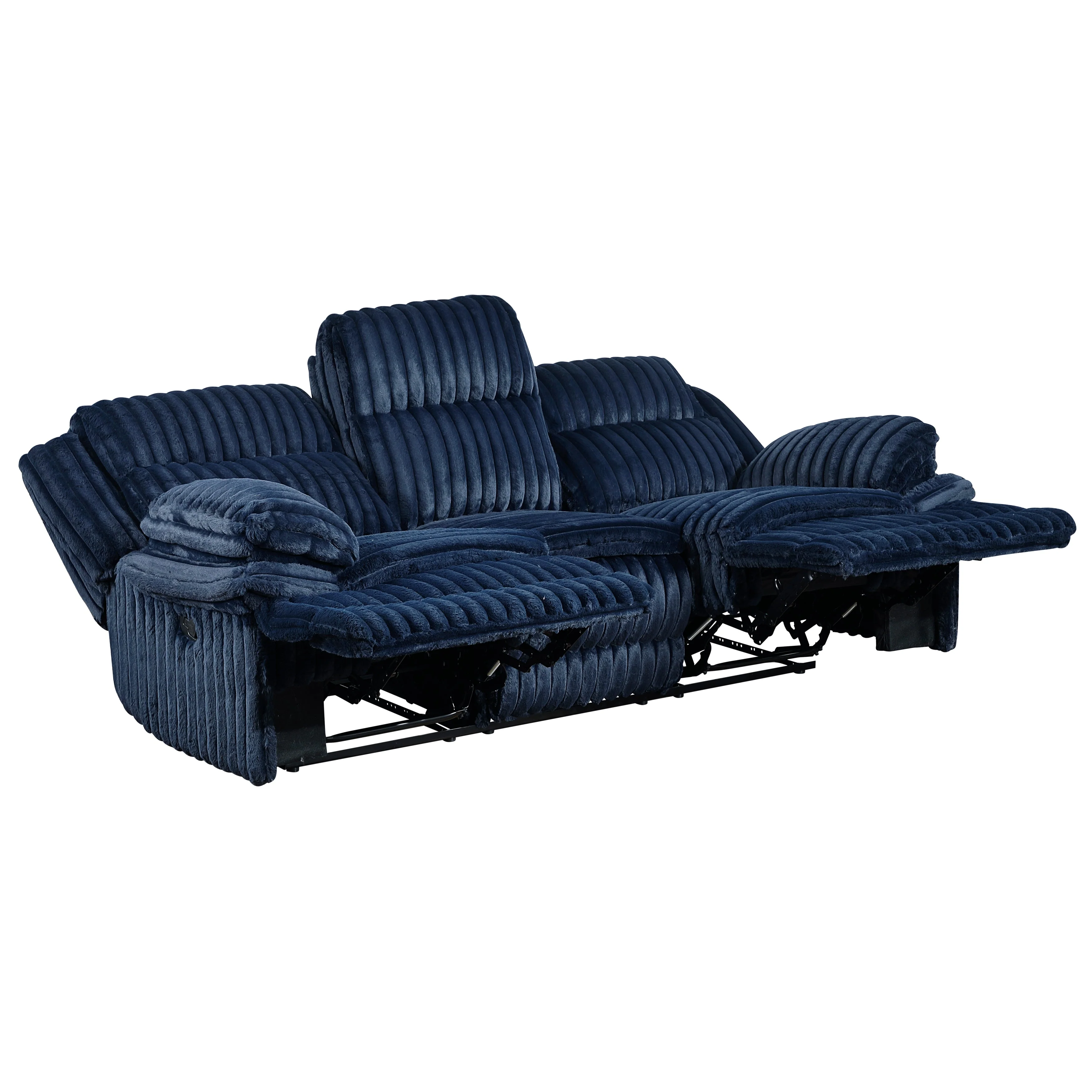 Goodland Blue Double Reclining Living Room Set - Image 5