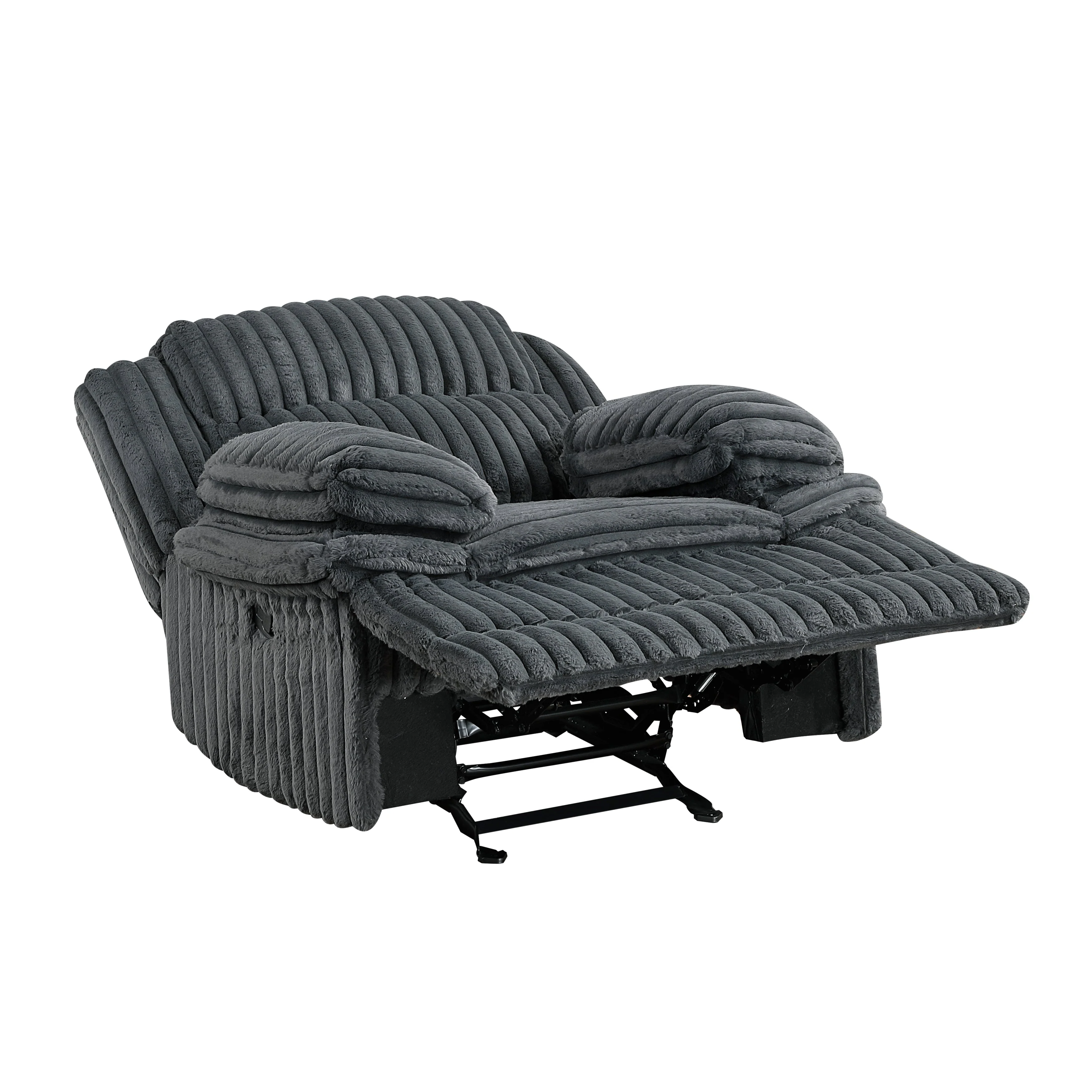 Goodland Dark Gray Double Reclining Living Room Set - Image 19
