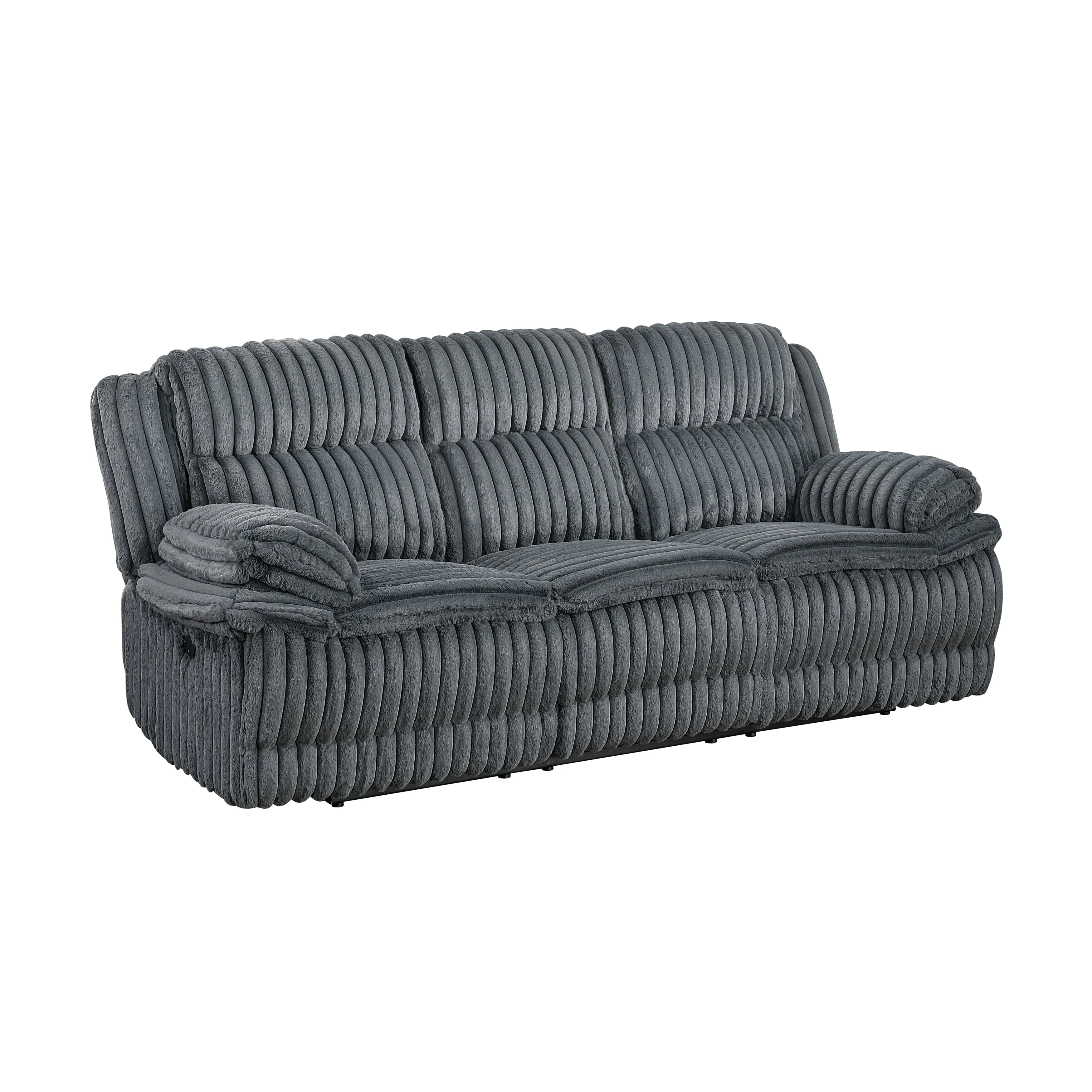 Goodland Dark Gray Double Reclining Living Room Set - Image 4