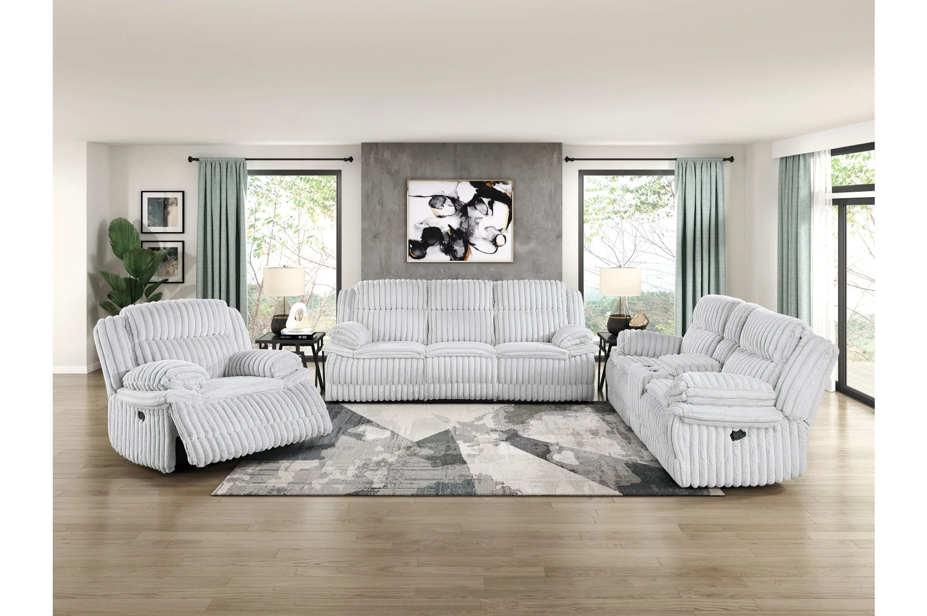 Goodland Gray Glider Reclining Chair - Image 2