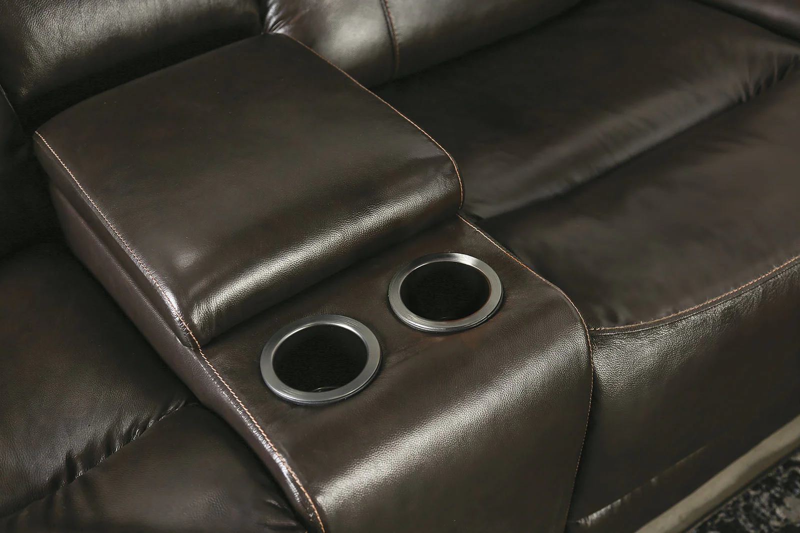 Gorgius Espresso Top Grain Leather Match Power Reclining Sofa & Loveseat - Image 11