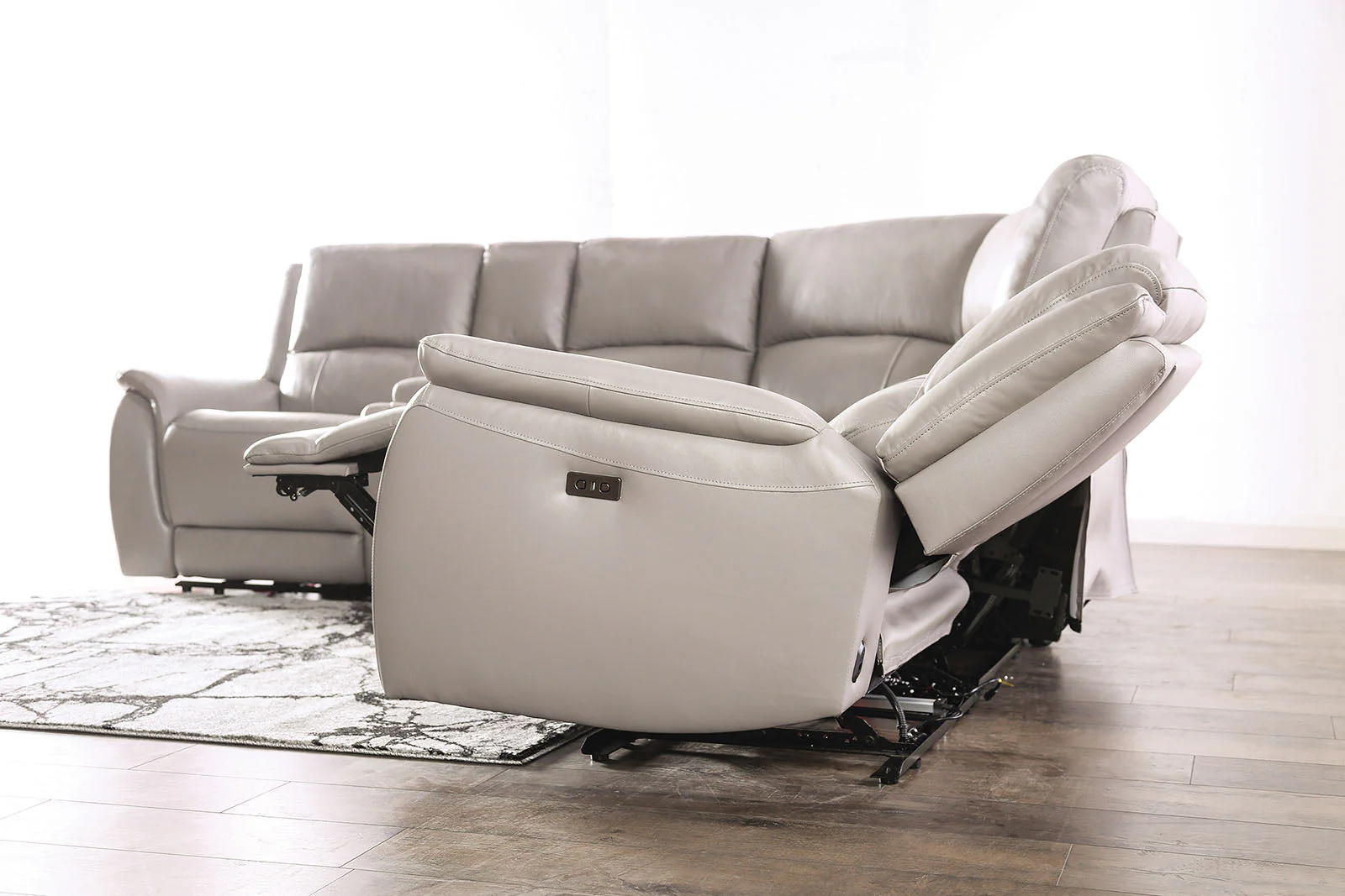 Gorgius Light Gray Power Sofa - Image 3