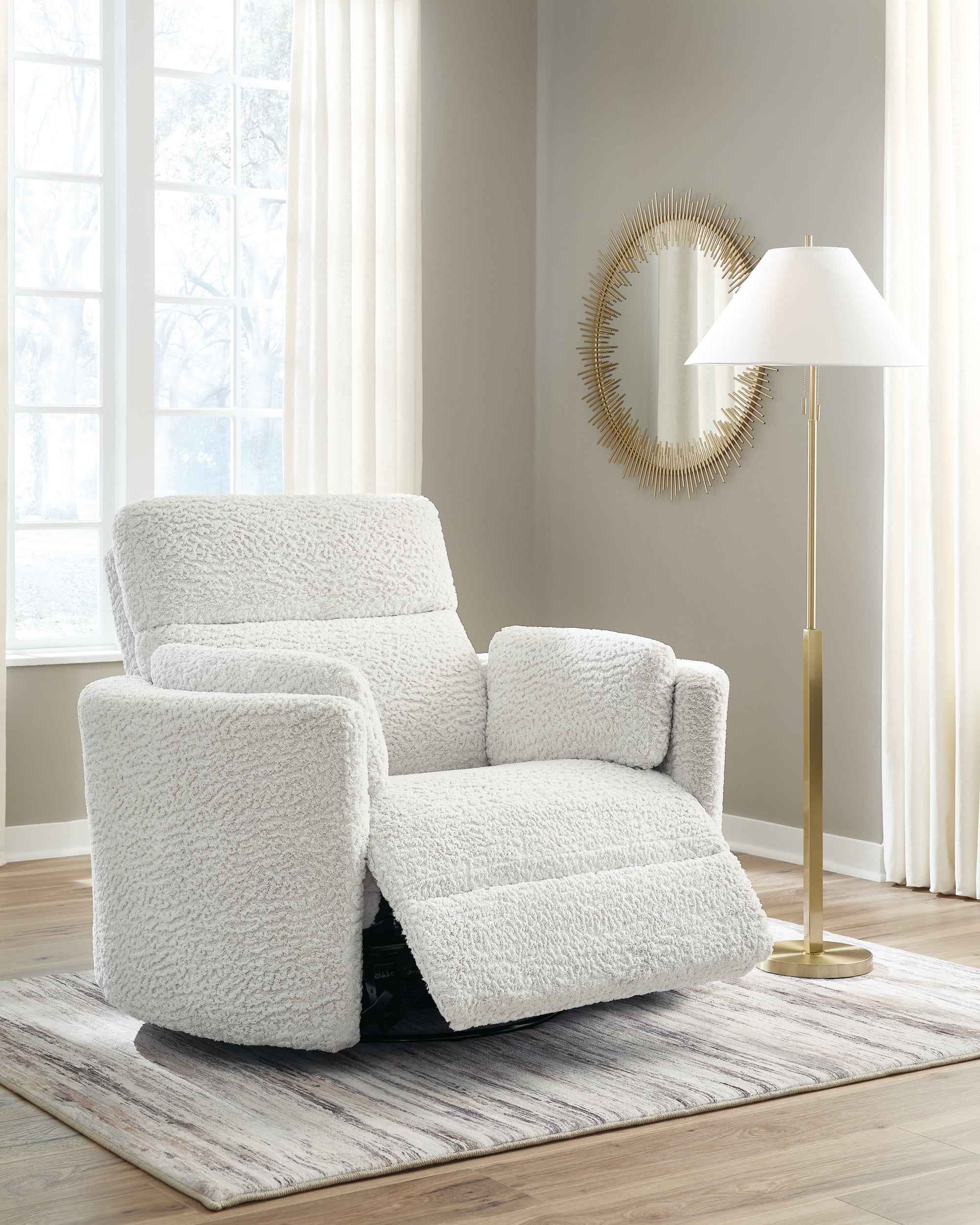Gosaldo Silver Swivel Power Glider Recliner - Image 5