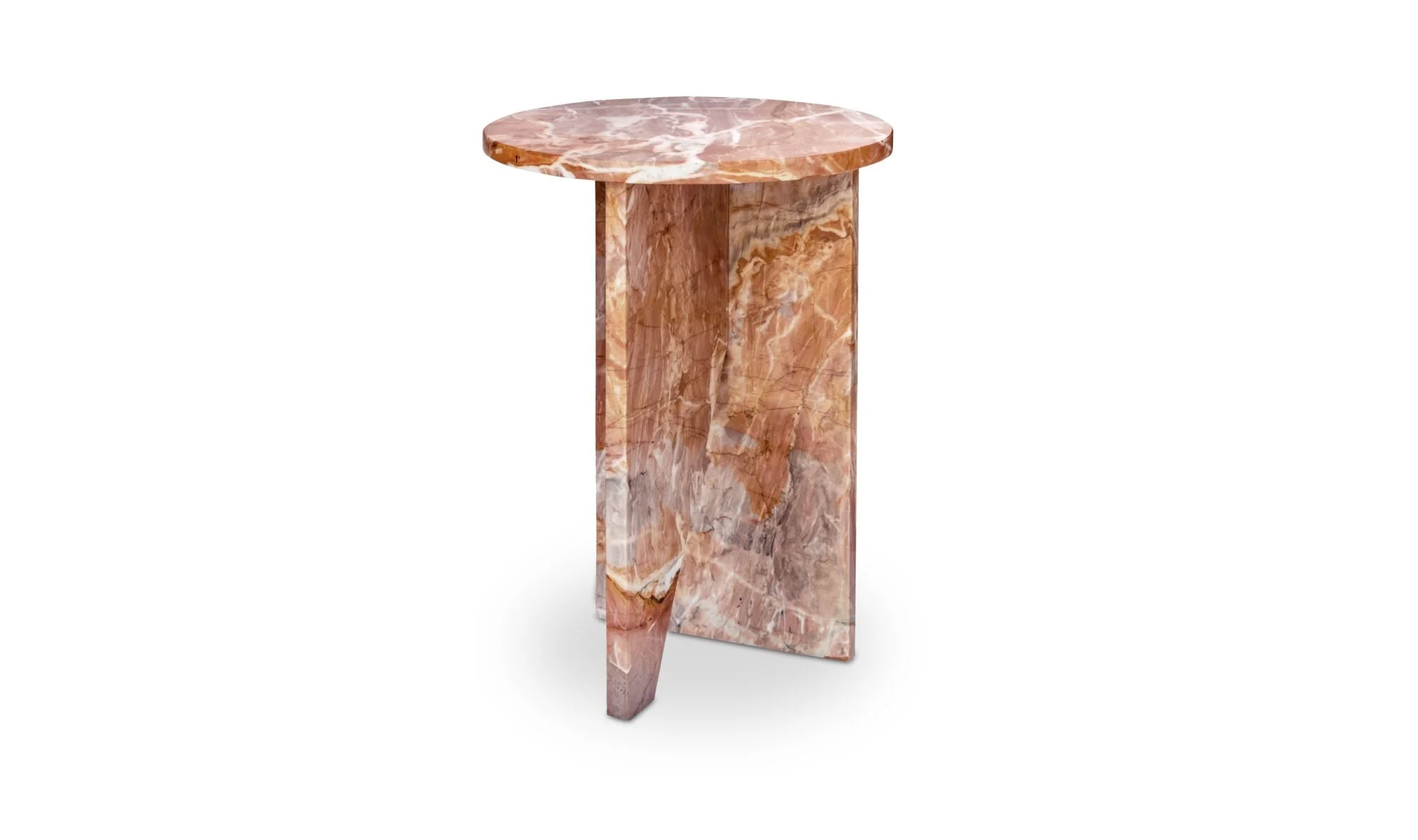 Grace Accent Table Orange Levante Marble - Image 8