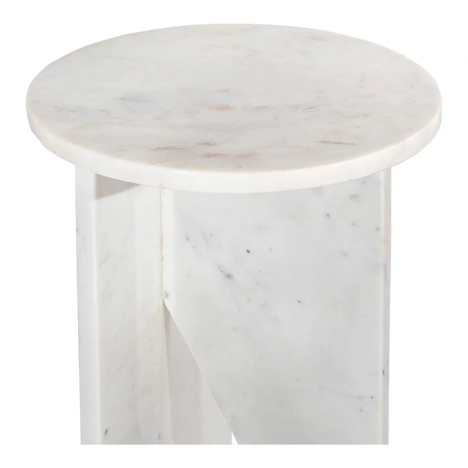 Grace Accent Table White Marble - Image 8