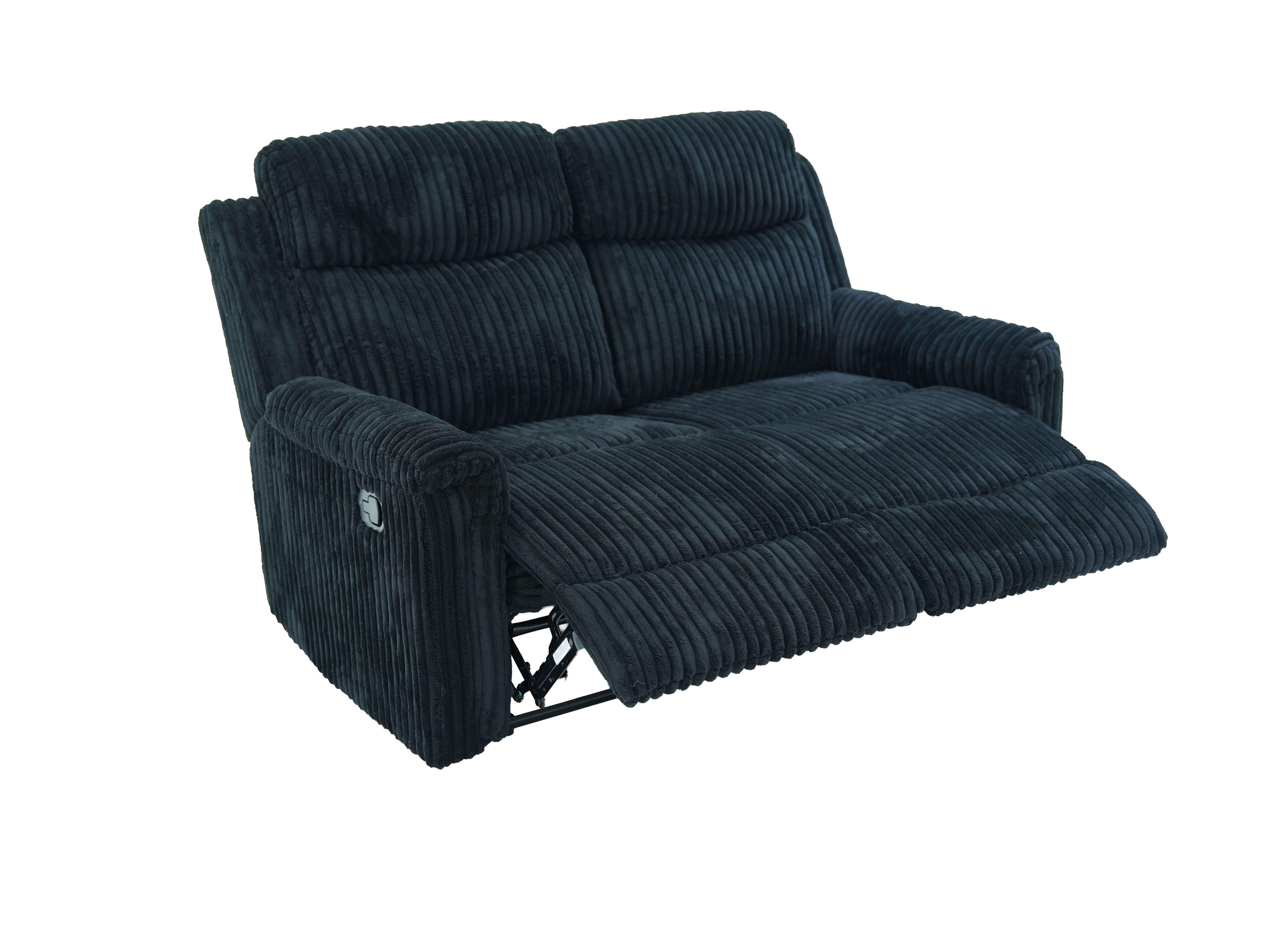 Grace Black Corduroy 3-Piece Reclining Set - Image 4