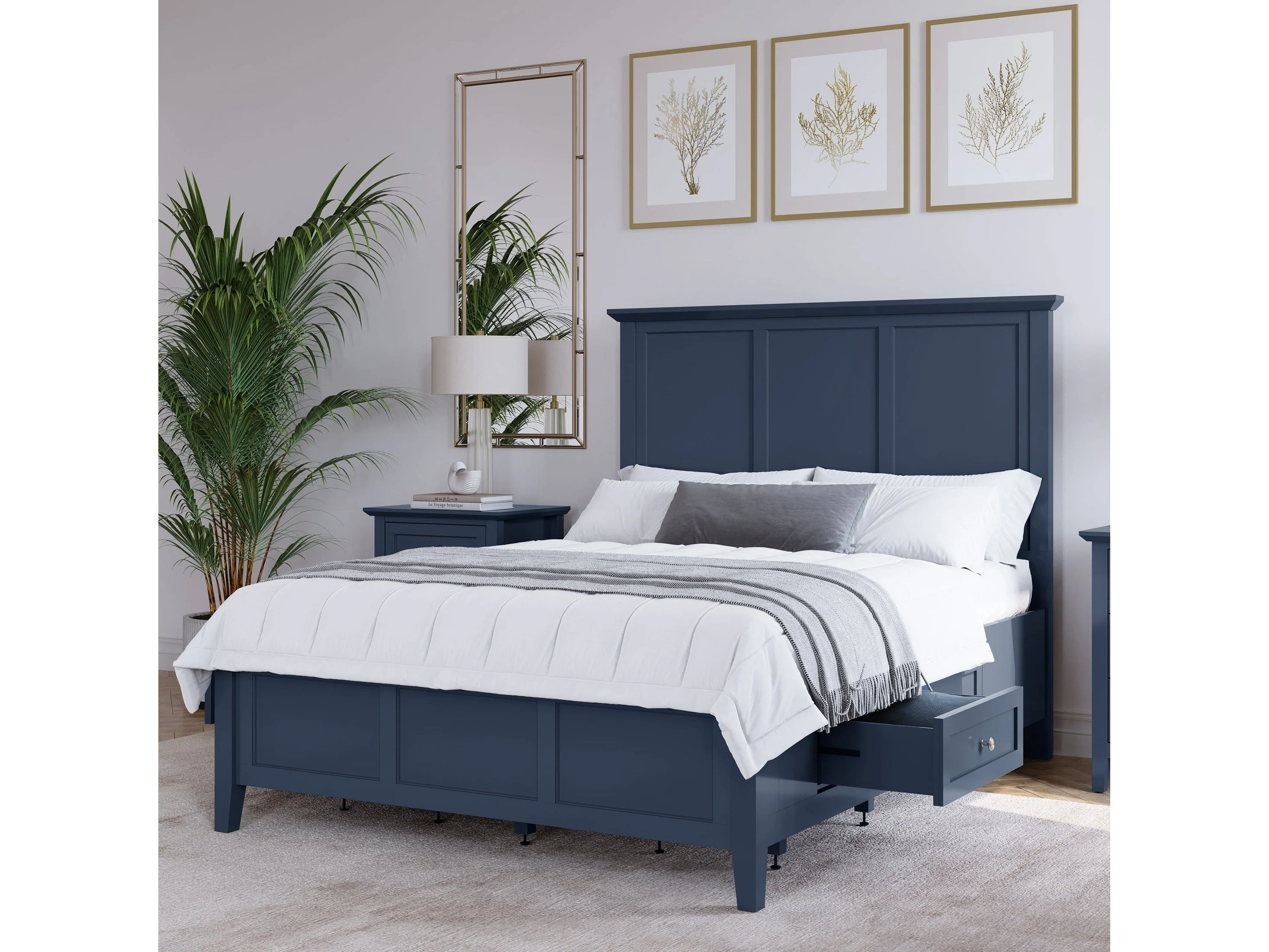 Grace Blueberry Twin Storage Bed