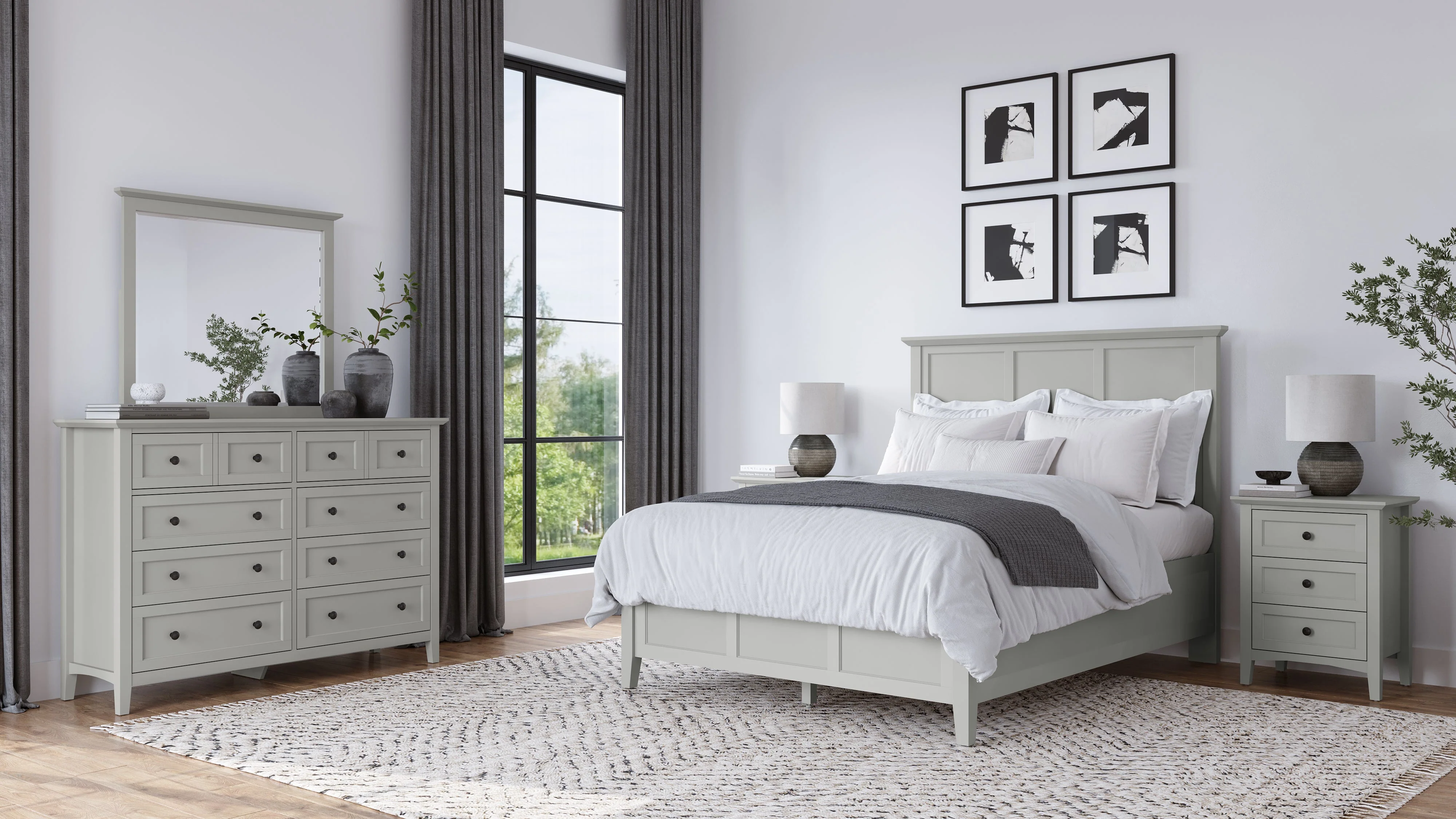 Grace Eight Drawer Dresser in Elephant Gray - Image 7
