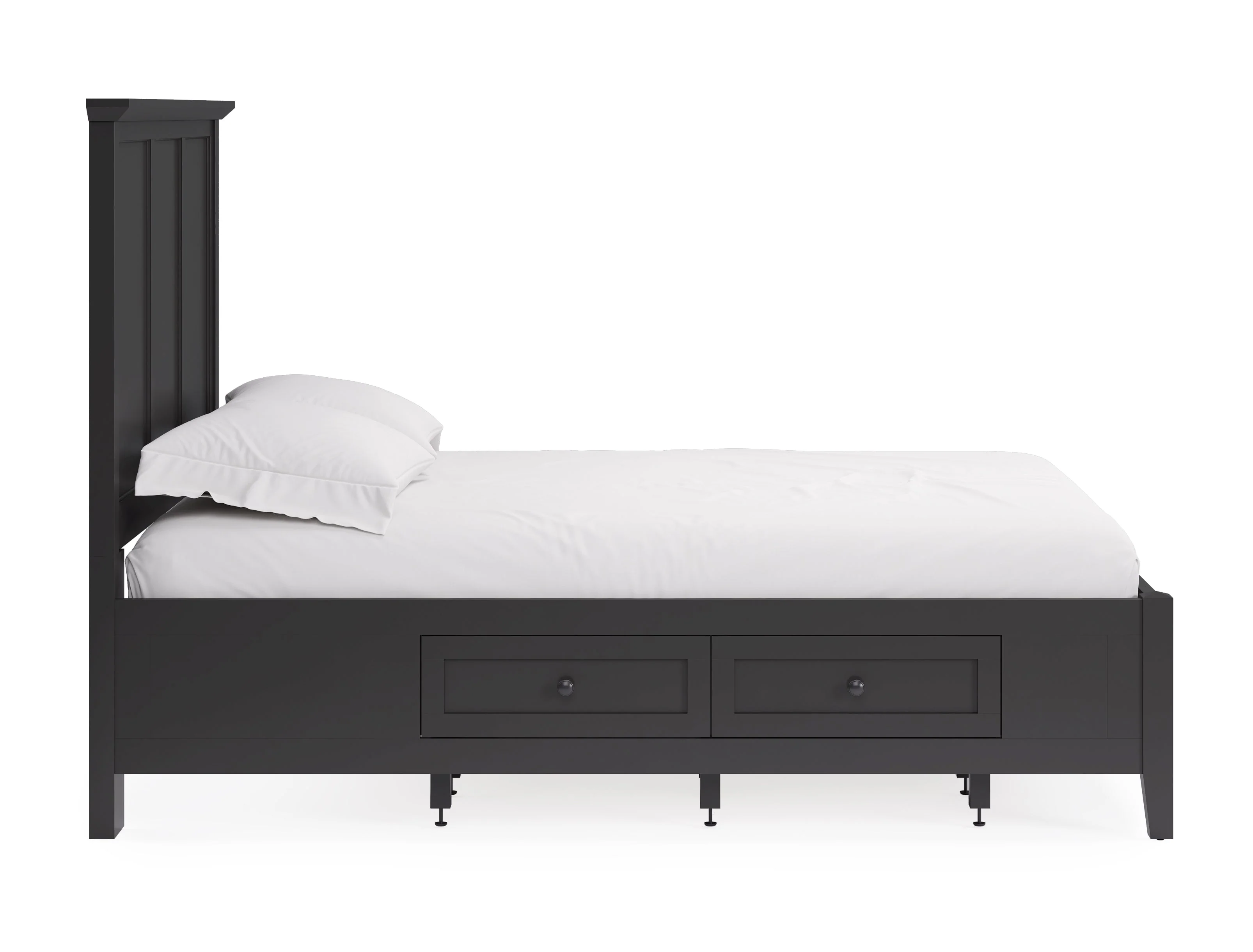 Grace Four Drawer California King Platform Storage Bed in Raven Black - Image 4