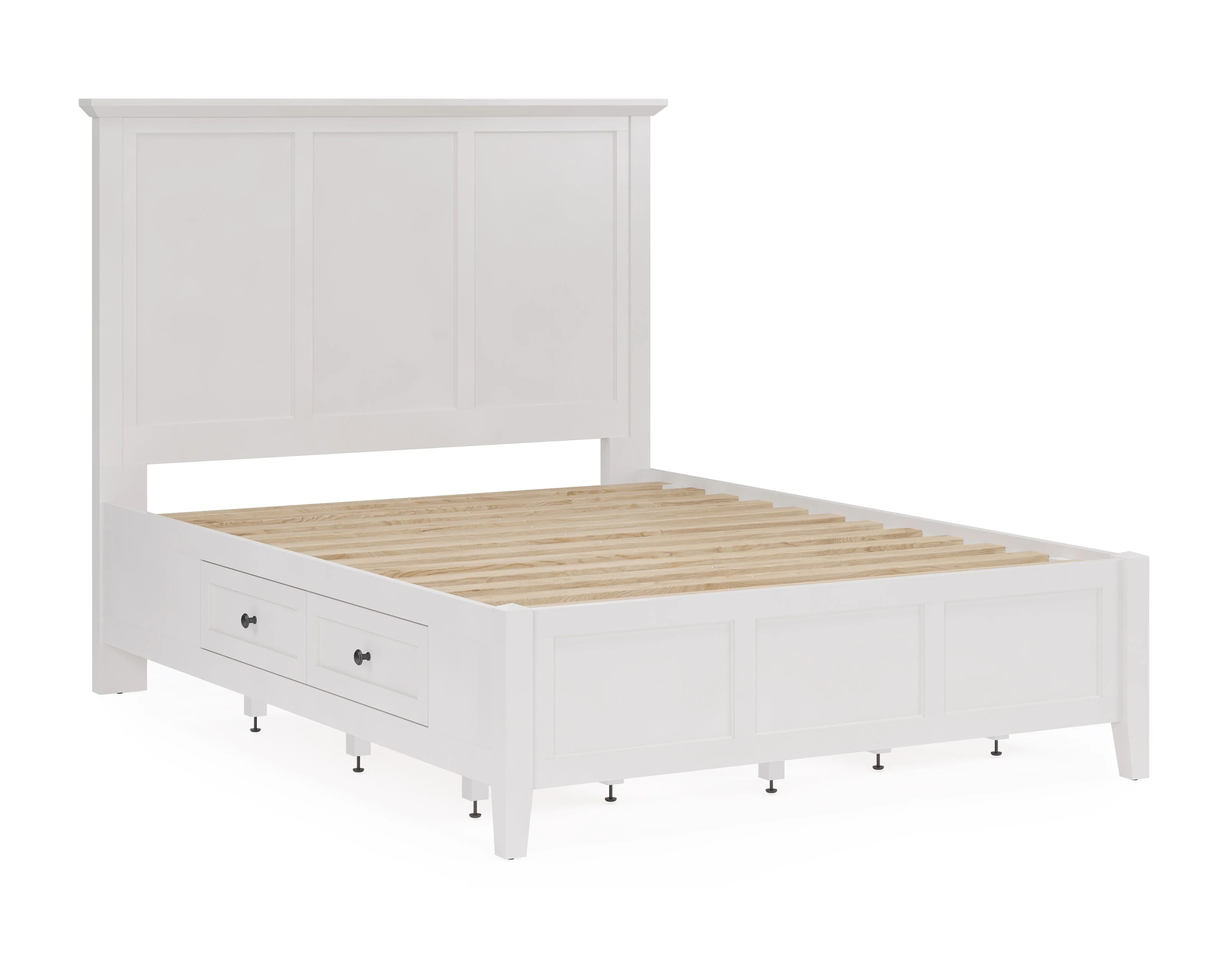 Grace Four Drawer California King Platform Storage Bed in Snowfall White - Image 10