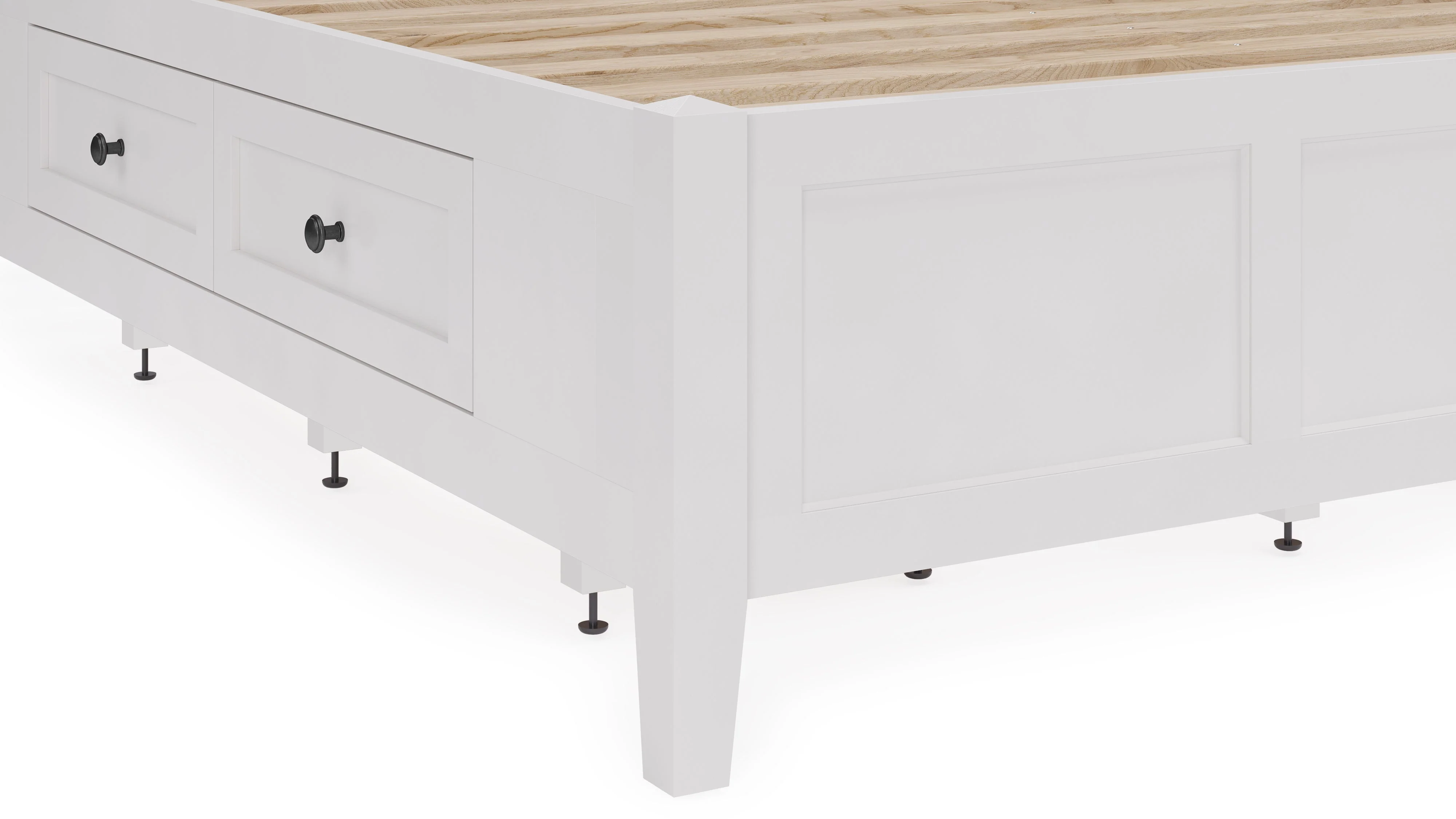 Grace Four Drawer California King Platform Storage Bed in Snowfall White - Image 4