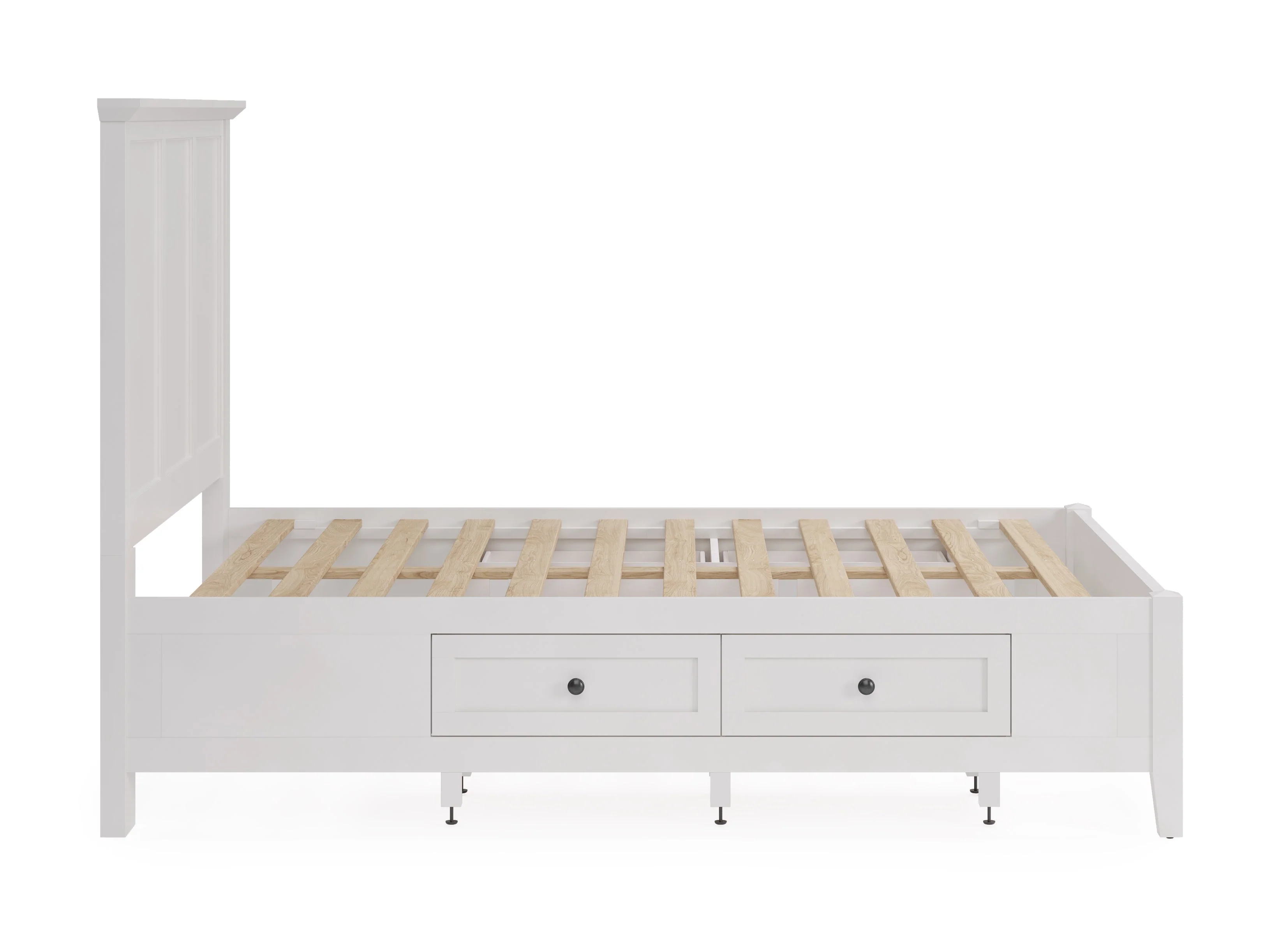 Grace Four Drawer California King Platform Storage Bed in Snowfall White - Image 9