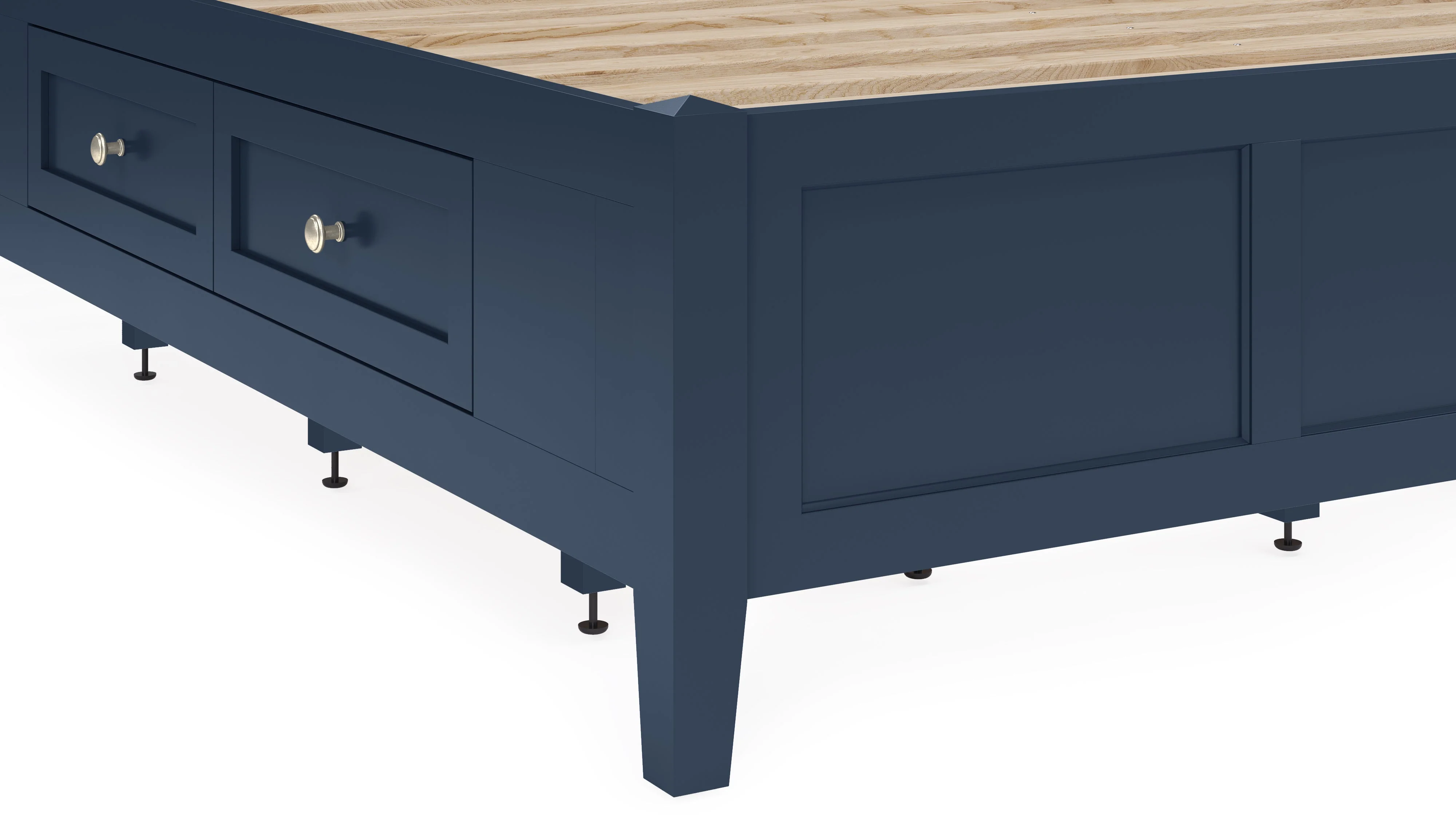 Grace Four Drawer Eastern King Platform Storage Bed in Blueberry - Image 5