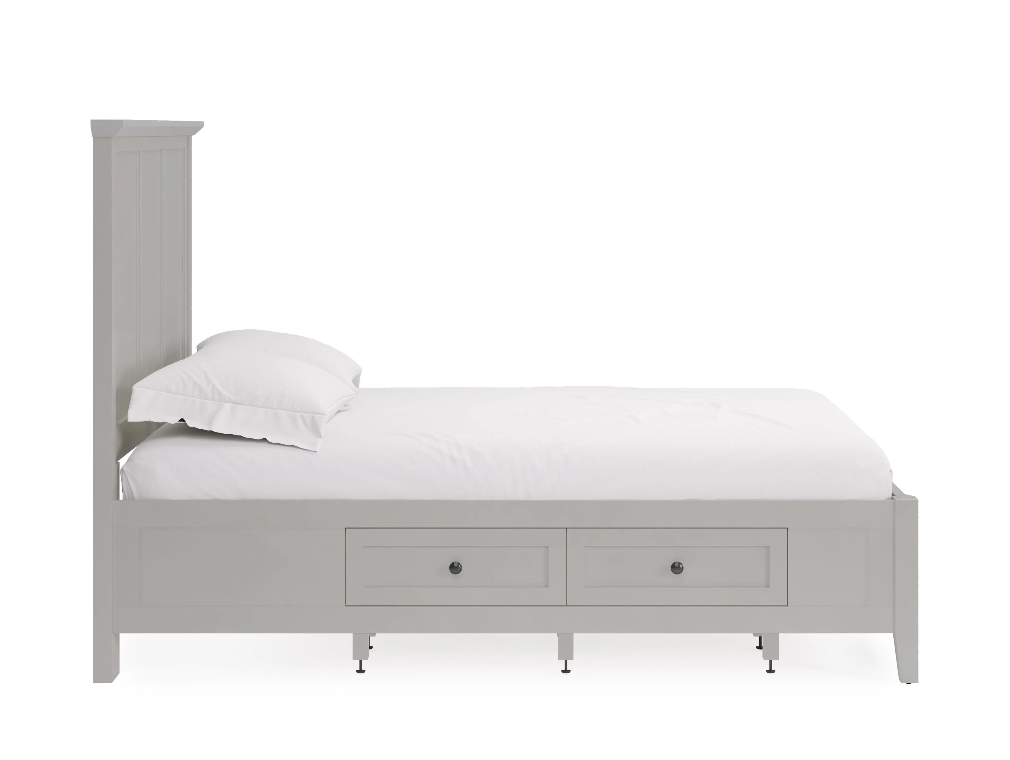 Grace Four Drawer Eastern King Platform Storage Bed in Elephant Gray - Image 4