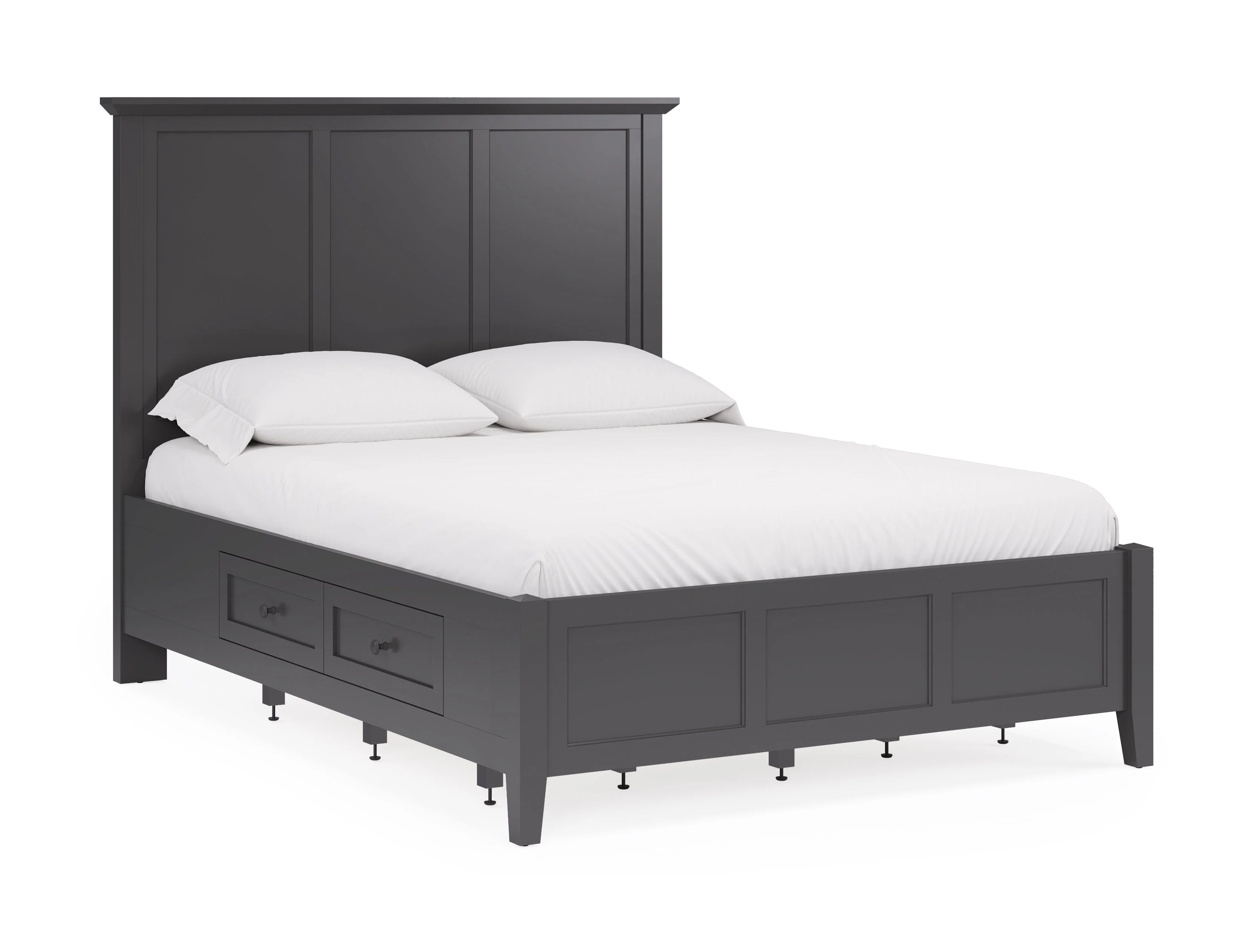 Grace Four Drawer Full Platform Storage Bed in Raven Black - Image 5